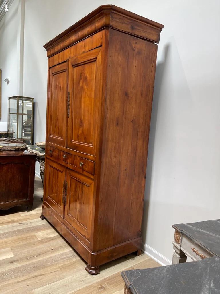 19th Century Louis Philippe Cherry Wood Armoire 1