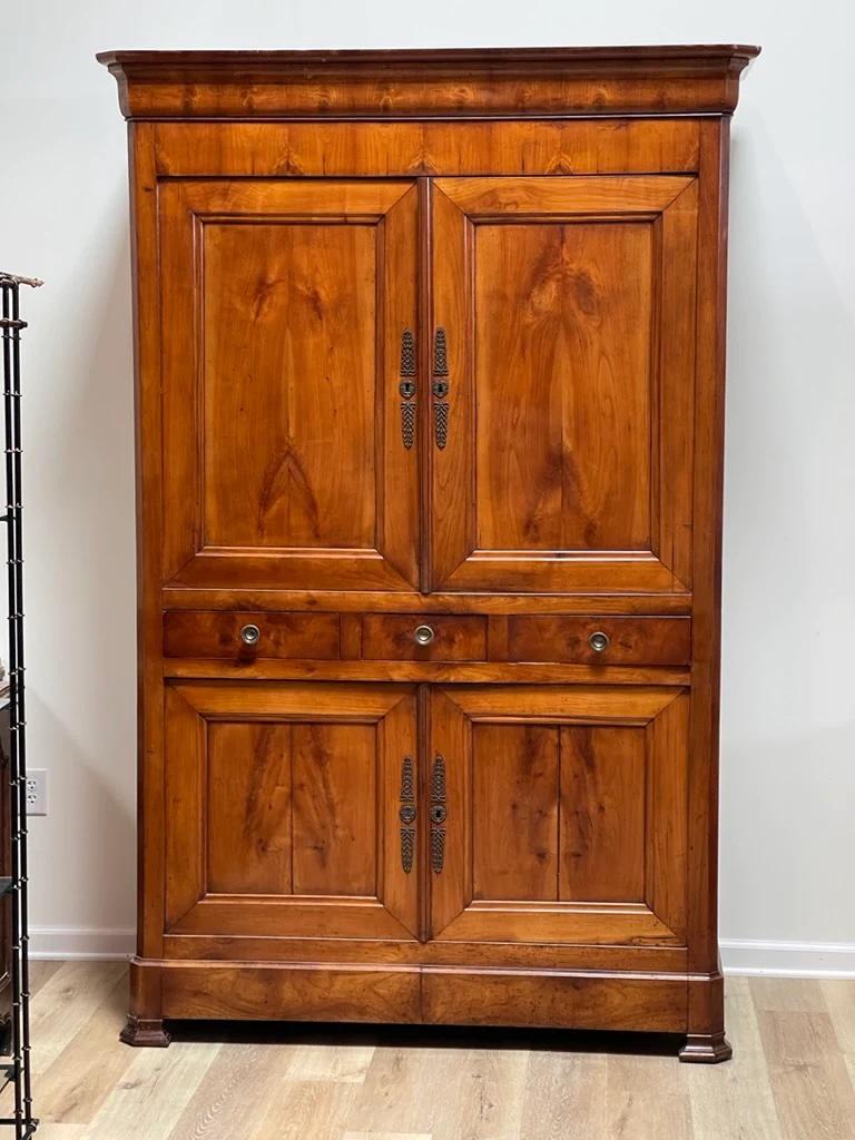 19th Century Louis Philippe Cherry Wood Armoire 2