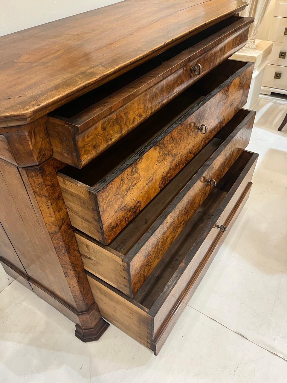 Walnut 19th Century Louis Philippe Chest Commode For Sale