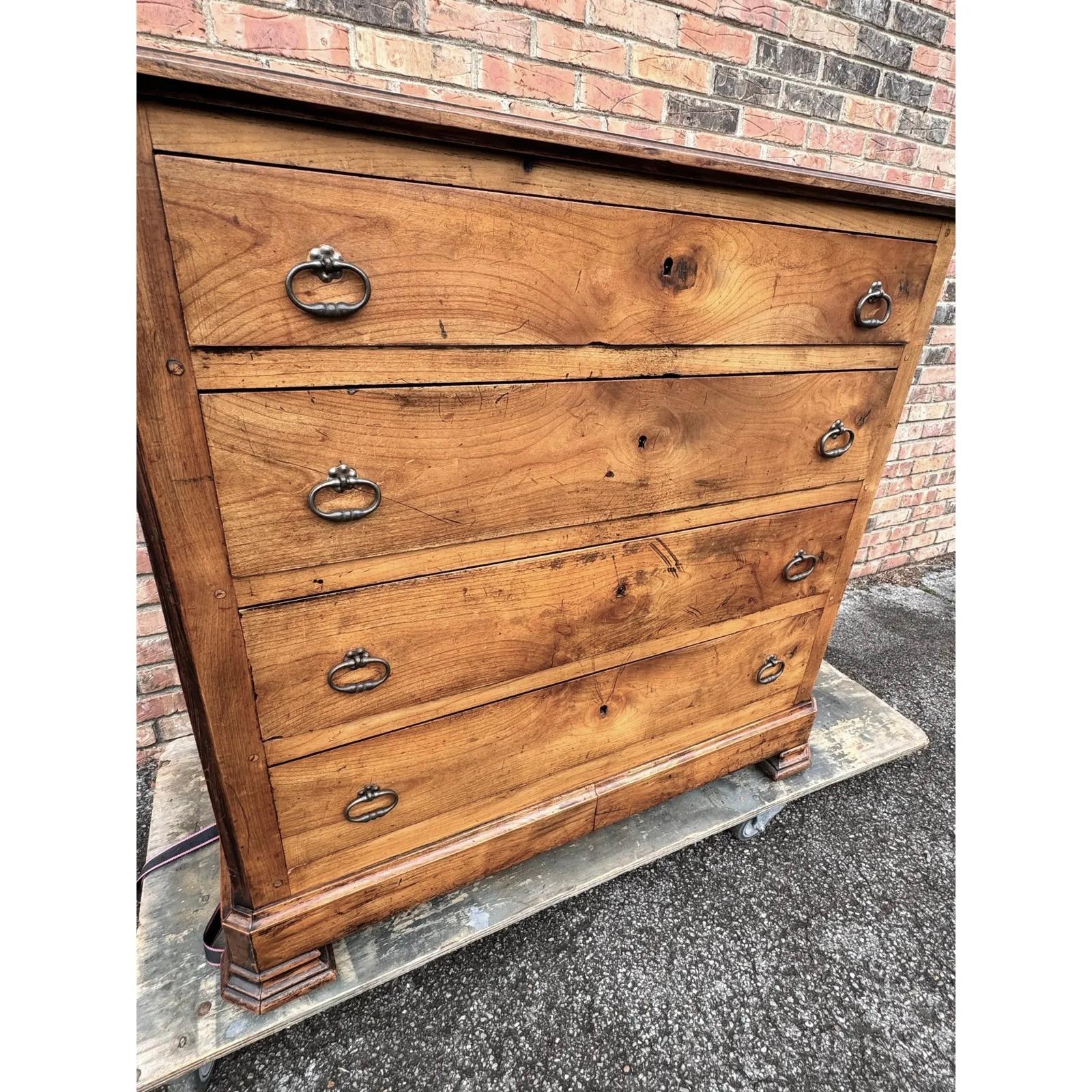 Wood 19th Century Louis Philippe Chest of Drawers For Sale