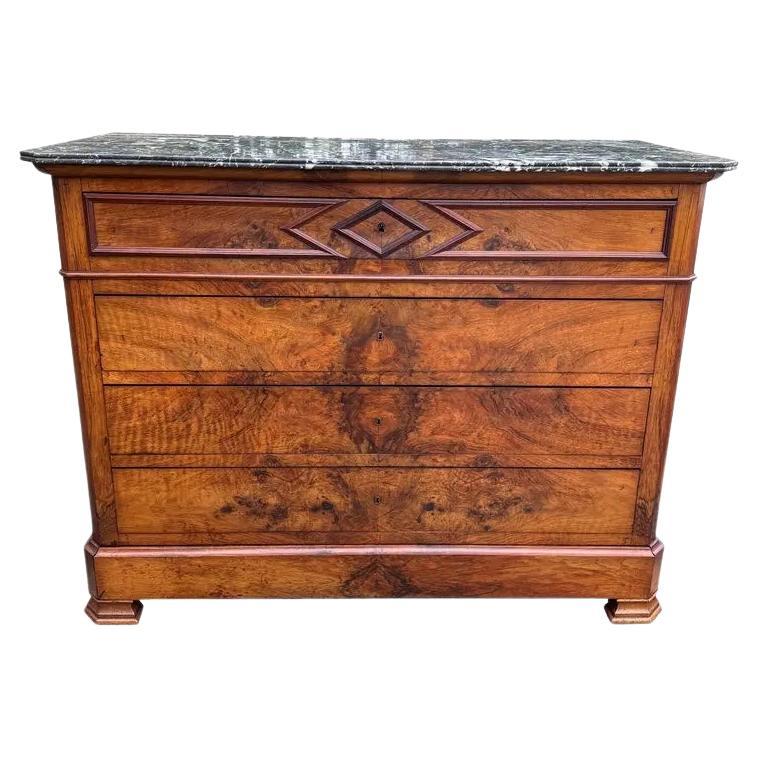 Cassettiera Louis Philippe del XIX secolo