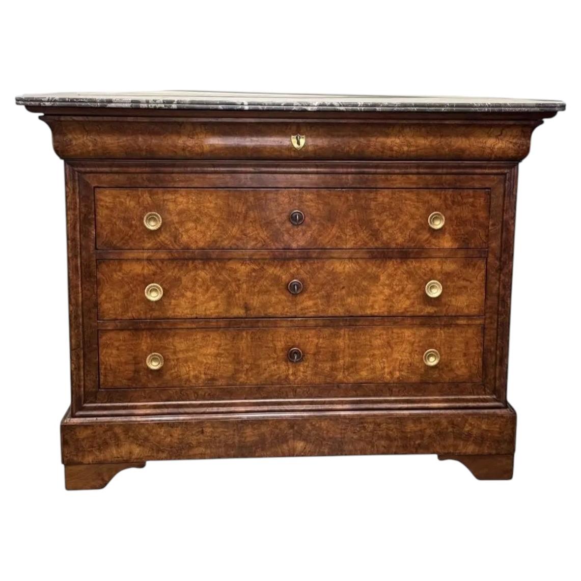 Cassettiera Louis Philippe del XIX secolo