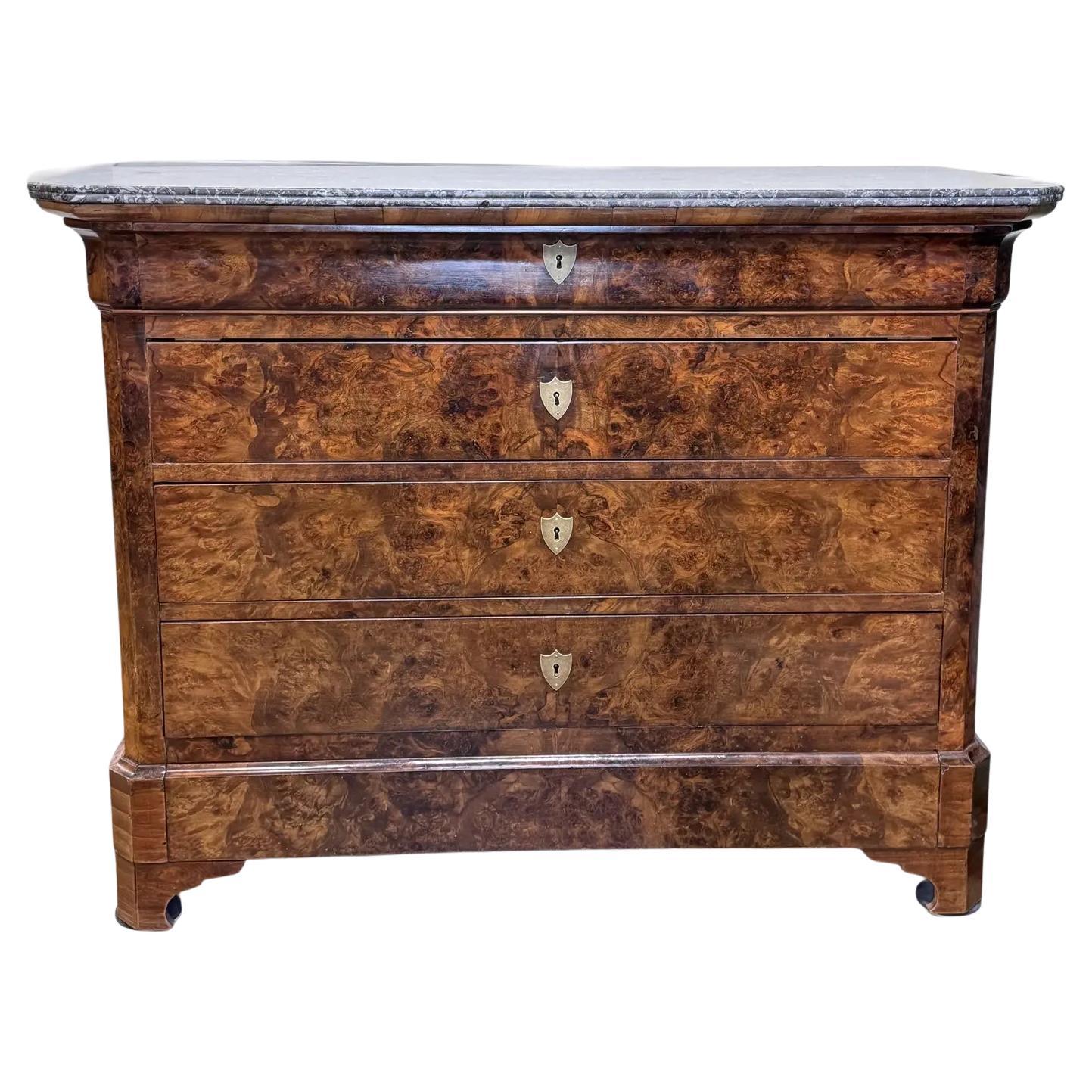 19th Century Louis Philippe Chest With Marble