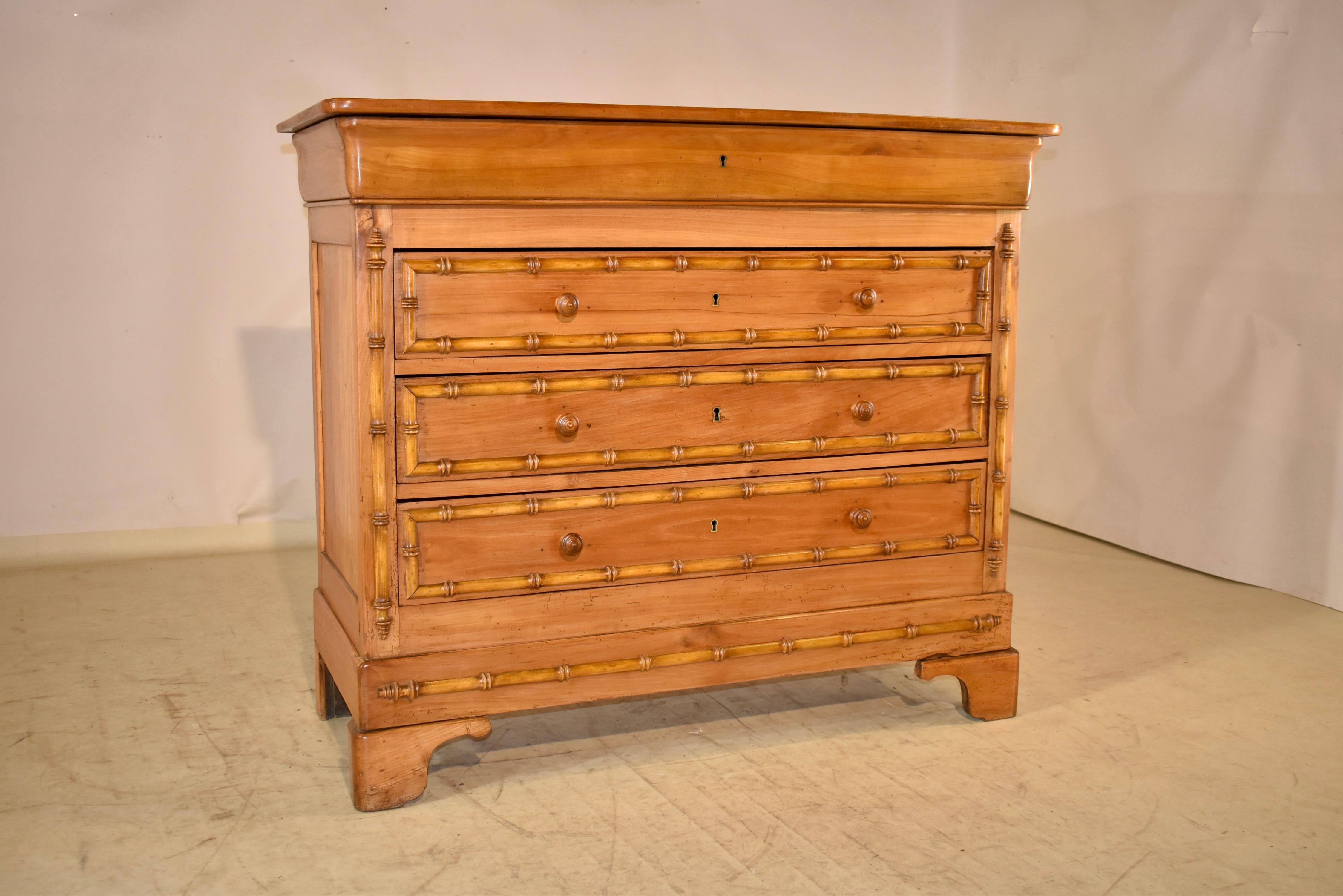 French 19th Century Louis Philippe Commode in Cherry For Sale