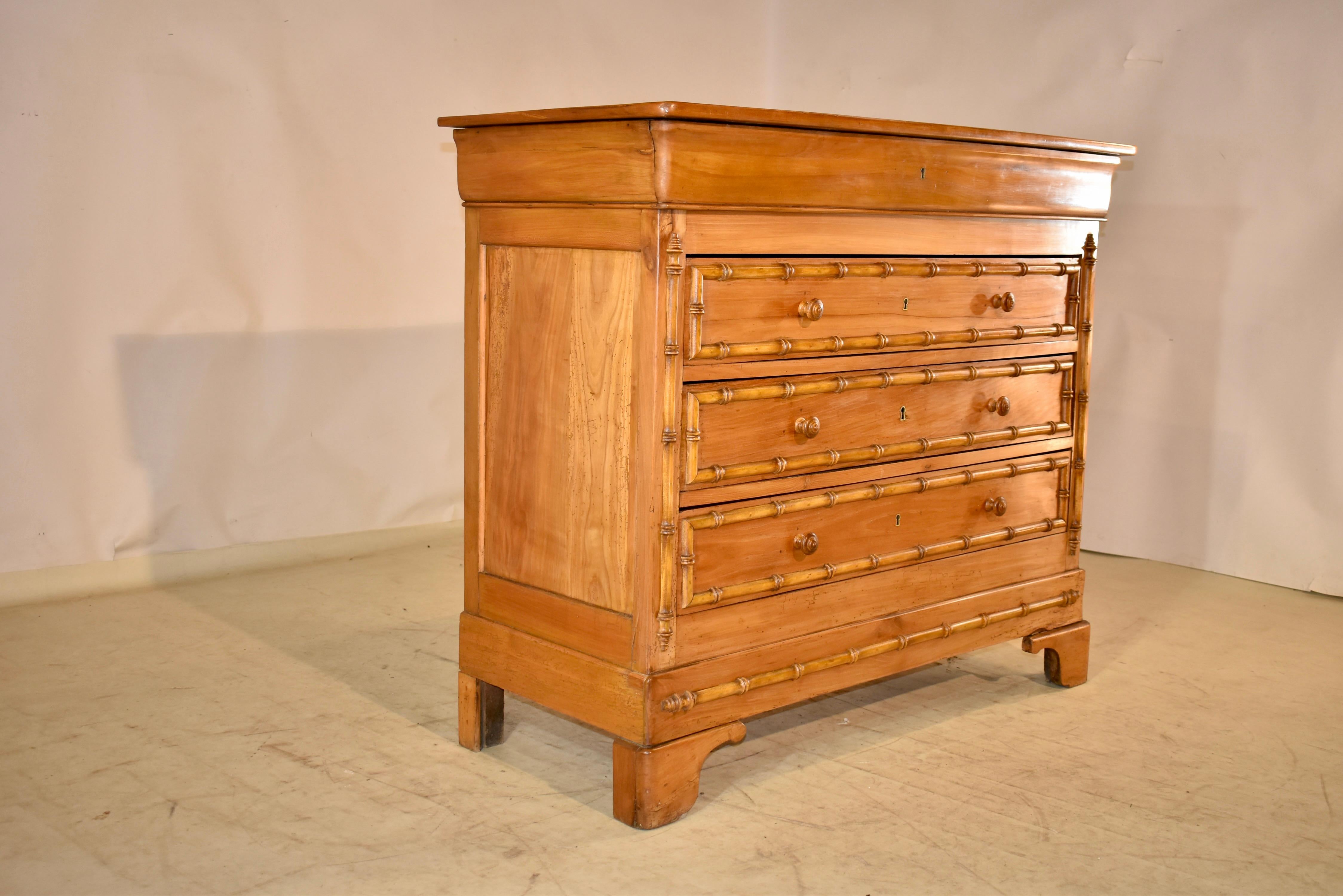19th Century Louis Philippe Commode in Cherry In Good Condition For Sale In High Point, NC