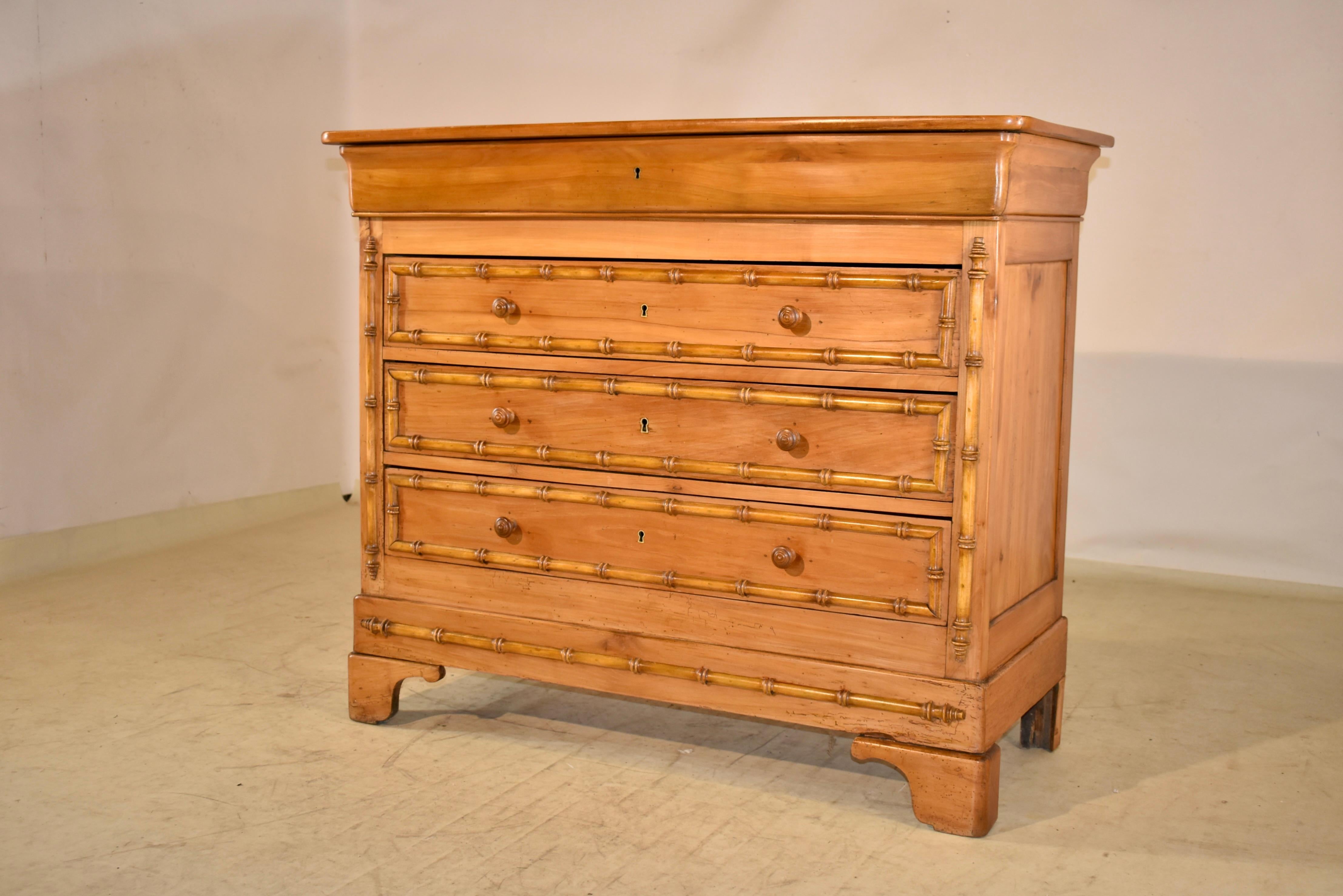 19th Century Louis Philippe Commode in Cherry For Sale 1
