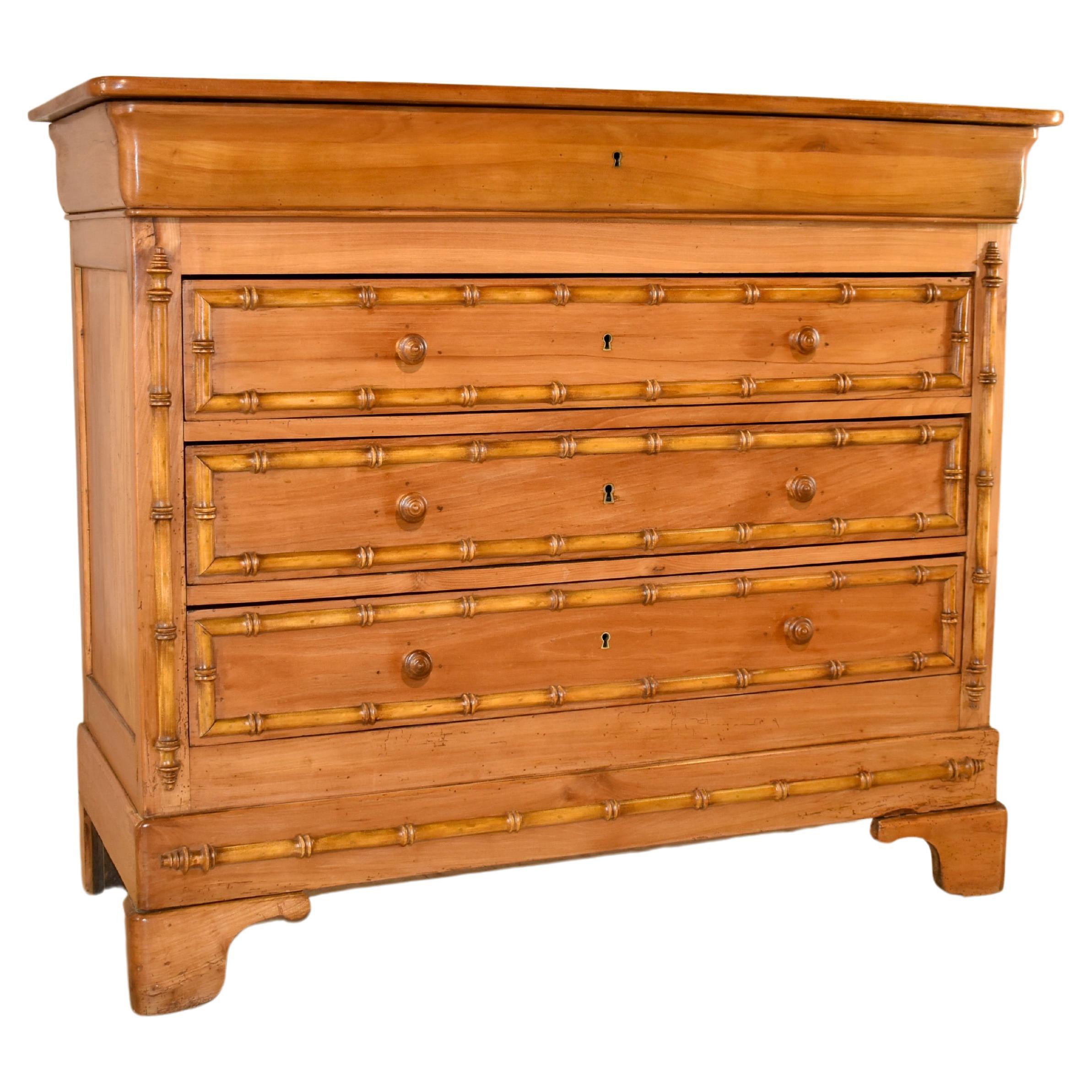 19th Century Louis Philippe Commode in Cherry For Sale