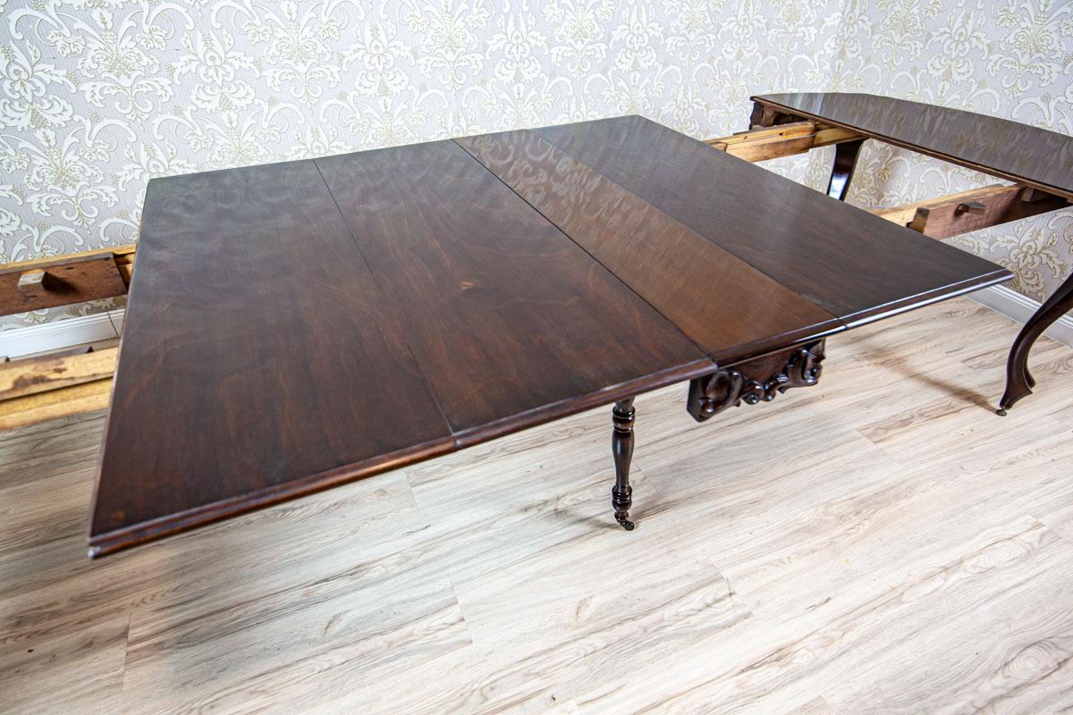 19th-Century Louis Philippe Mahogany Extendable Dining Table in Shellac 7
