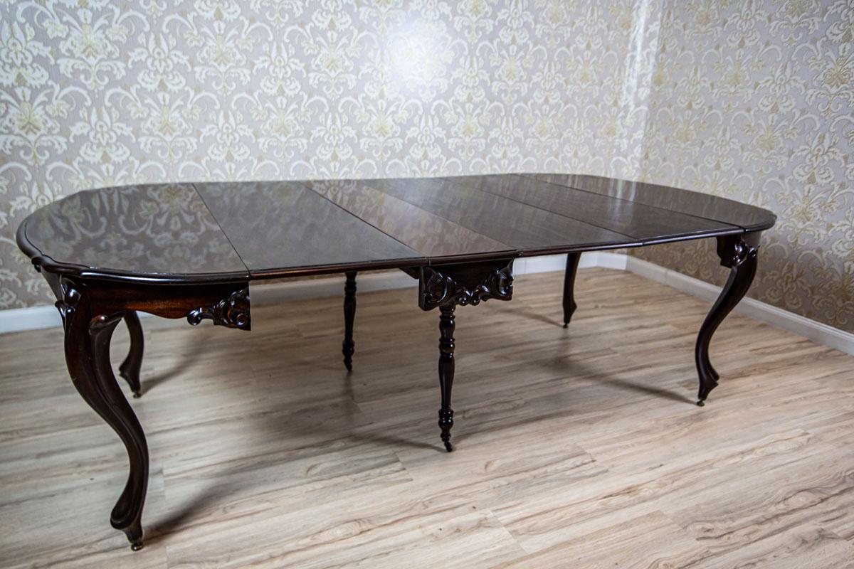 19th-Century Louis Philippe Mahogany Extendable Dining Table in Shellac 9