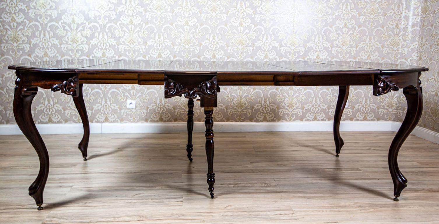 19th-Century Louis Philippe Mahogany Extendable Dining Table in Shellac 10