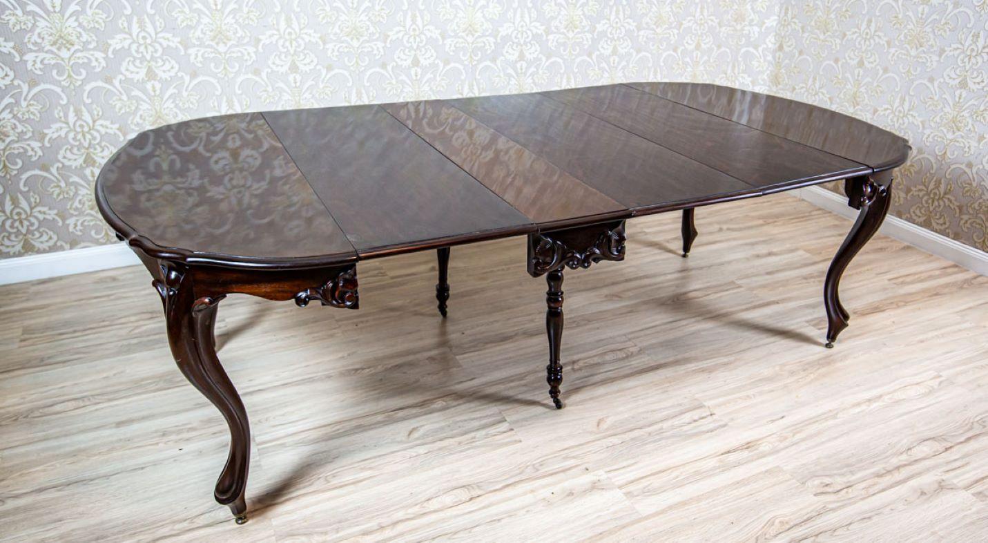 19th-Century Louis Philippe Mahogany Extendable Dining Table in Shellac 11