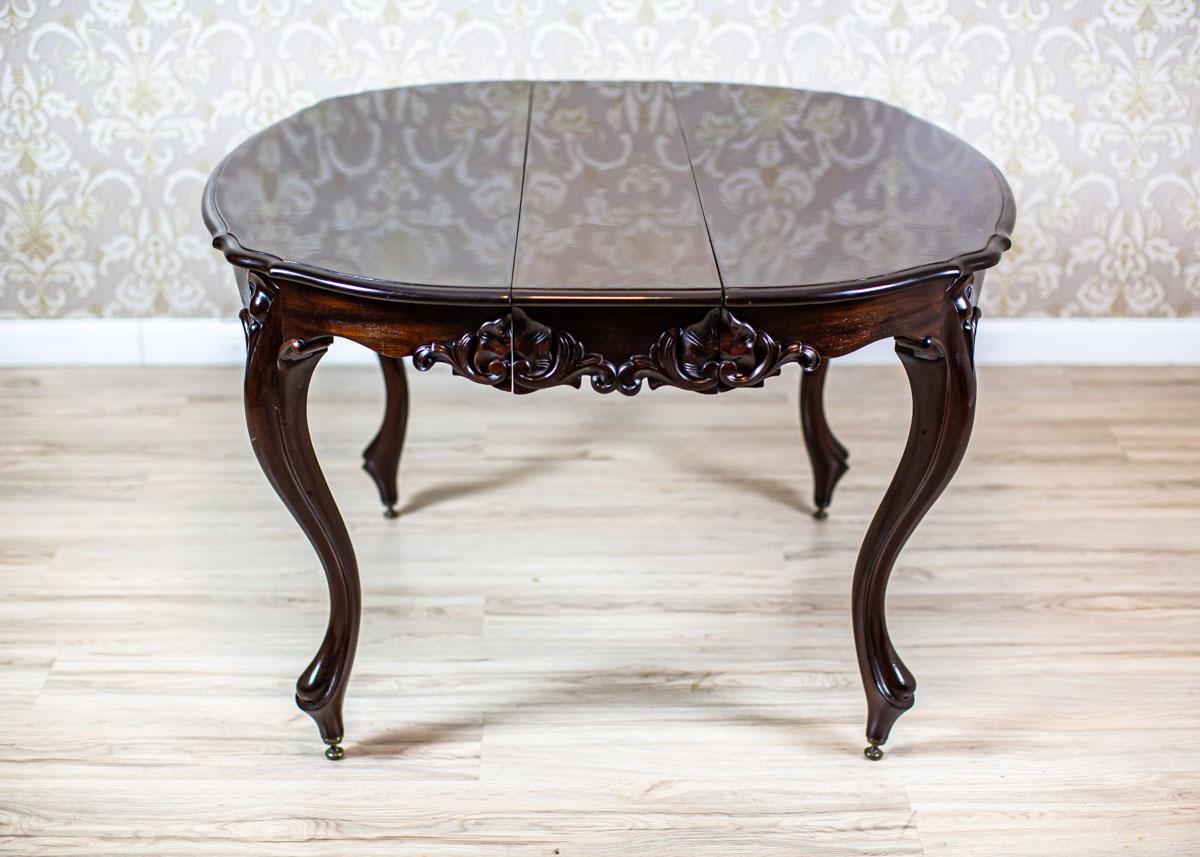 French 19th-Century Louis Philippe Mahogany Extendable Dining Table in Shellac