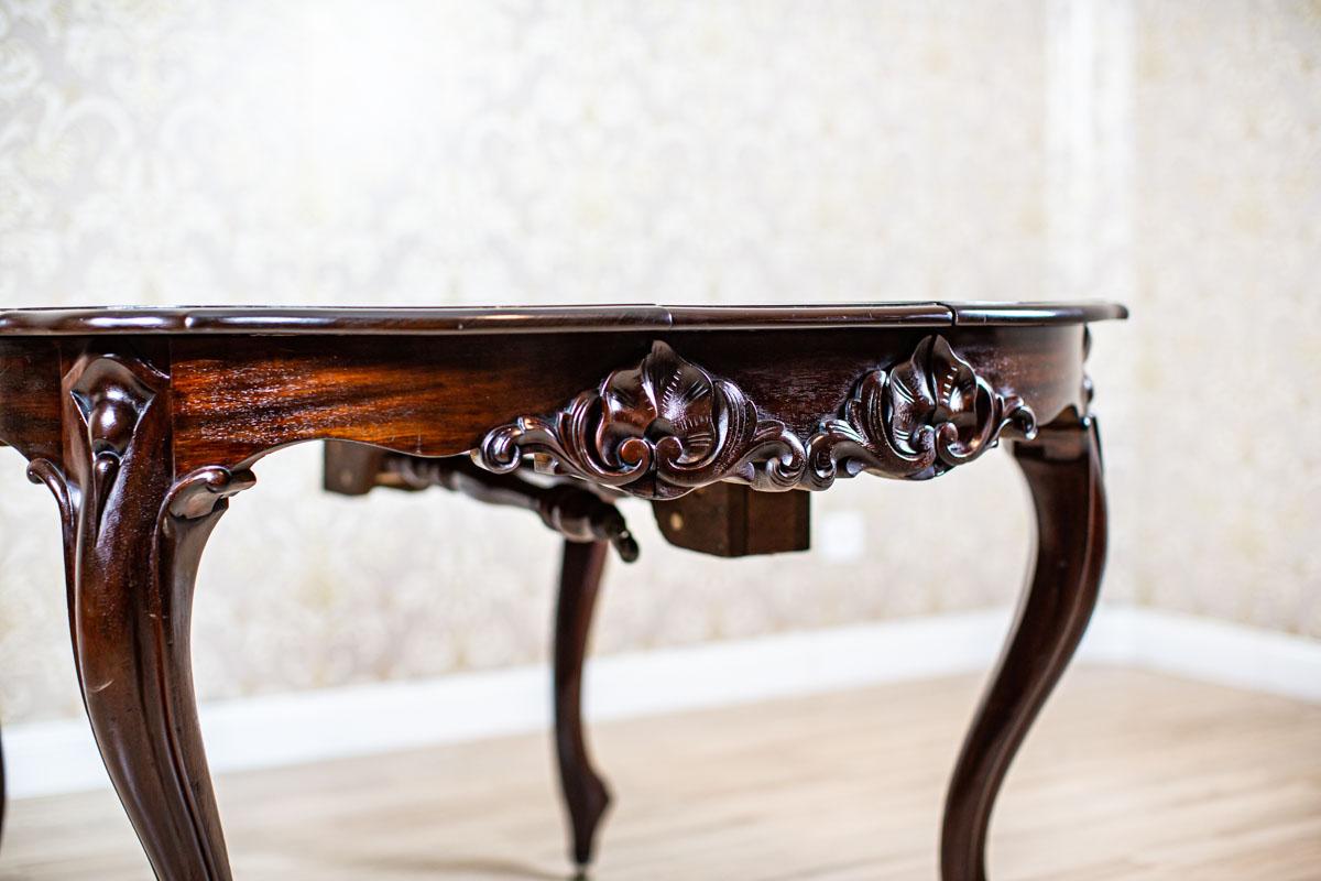 19th-Century Louis Philippe Mahogany Extendable Dining Table in Shellac 4