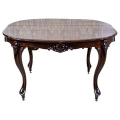 19th-Century Louis Philippe Mahogany Extendable Dining Table in Shellac