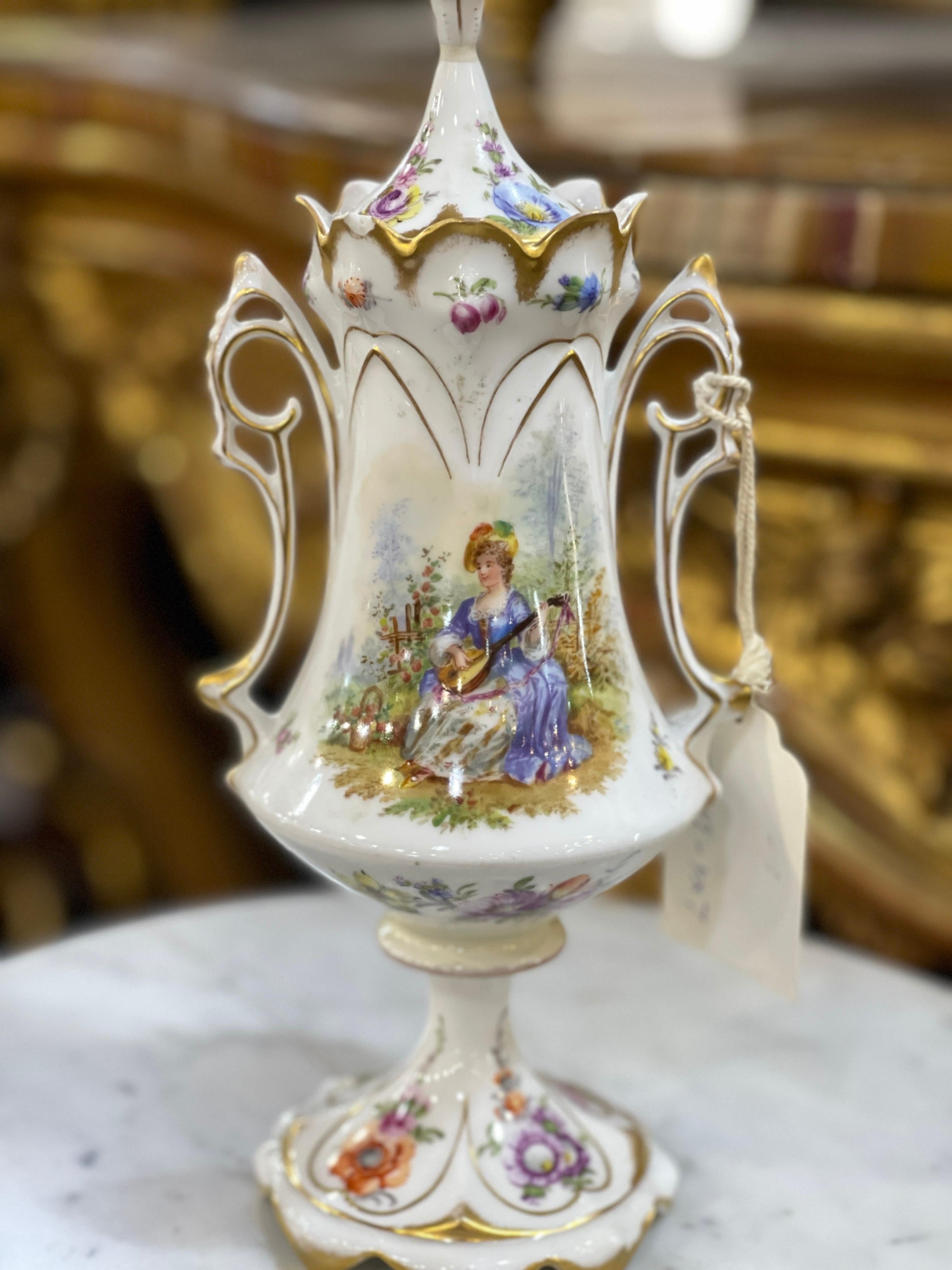German 19th Century Louis Philippe Dresden Porcelain, 1850
