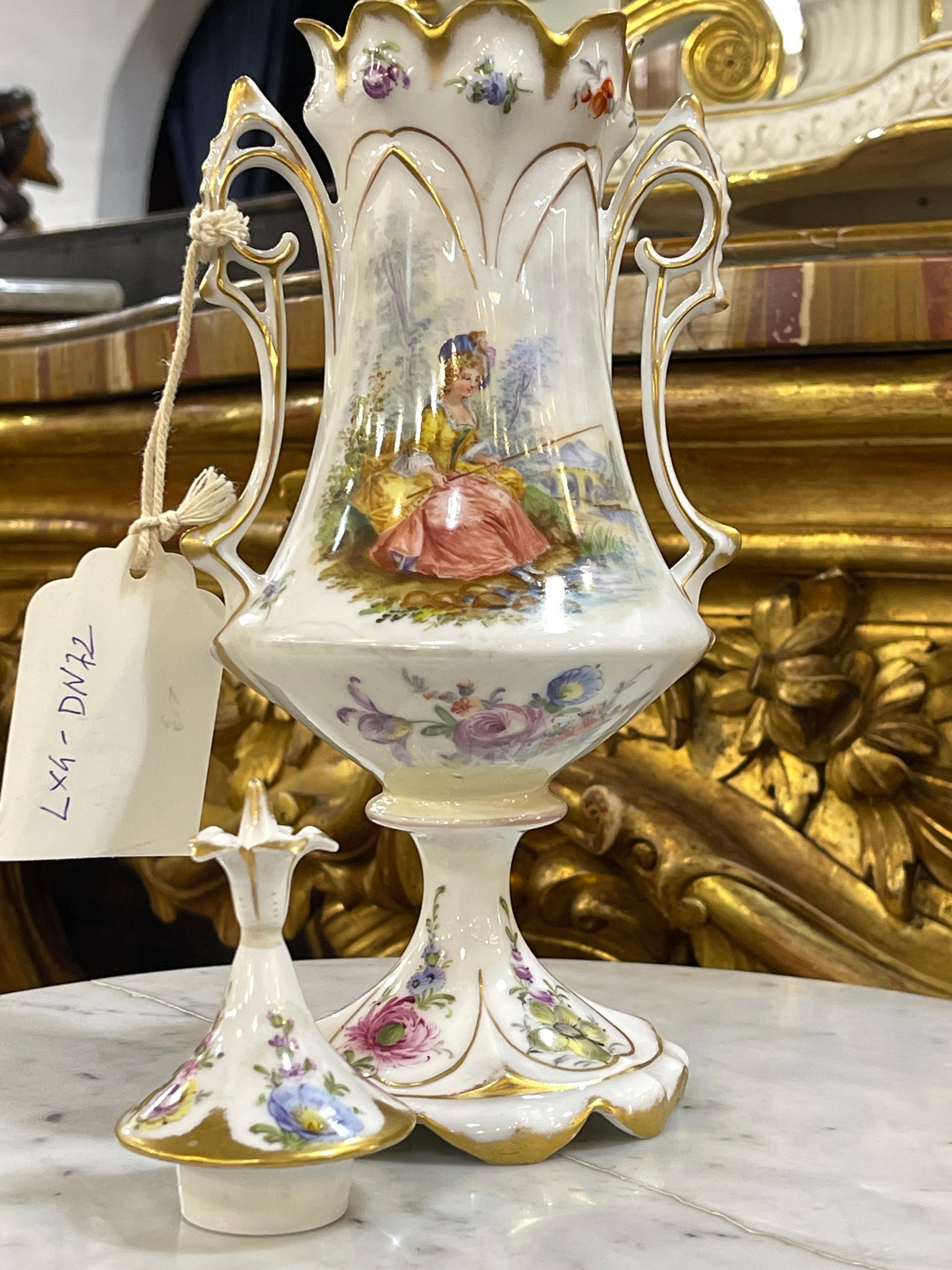 19th Century Louis Philippe Dresden Porcelain, 1850 In Good Condition In Roma, RM