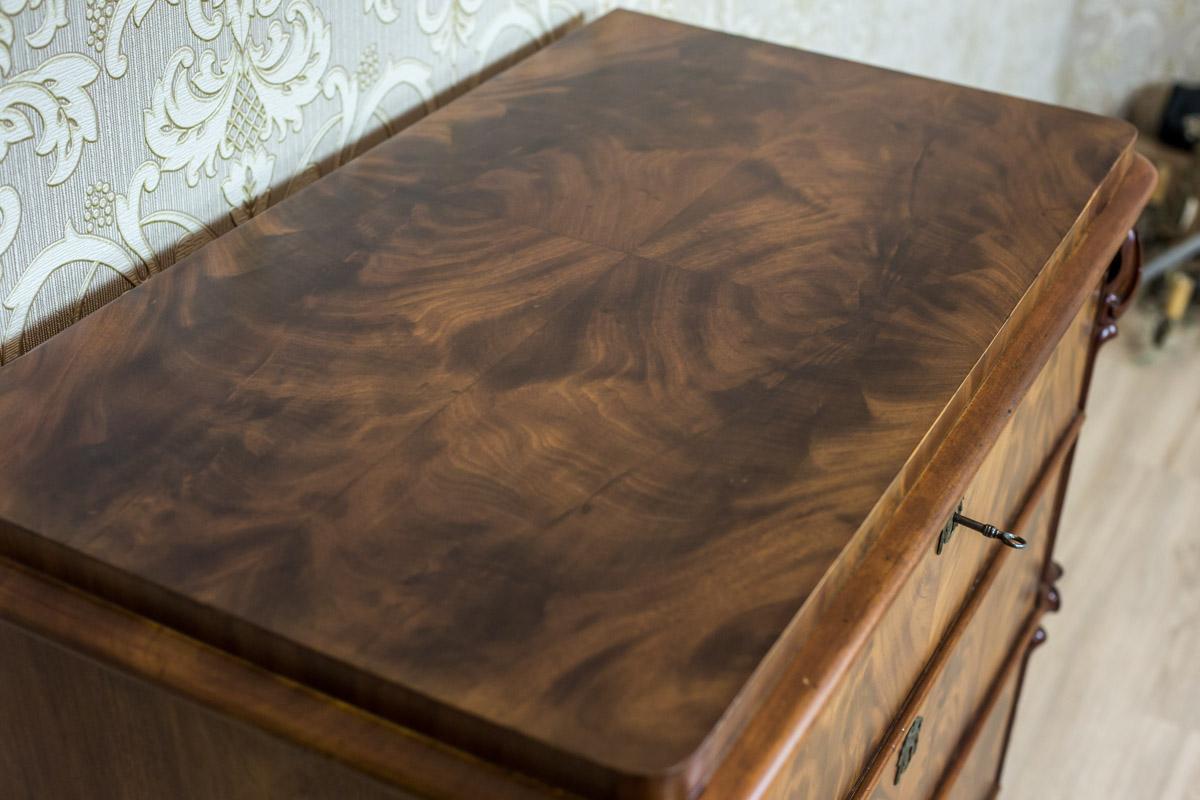 19th-Century Louis Philippe Dresser/Chiffonier Veneered with Mahogany im Zustand „Gut“ in Opole, PL