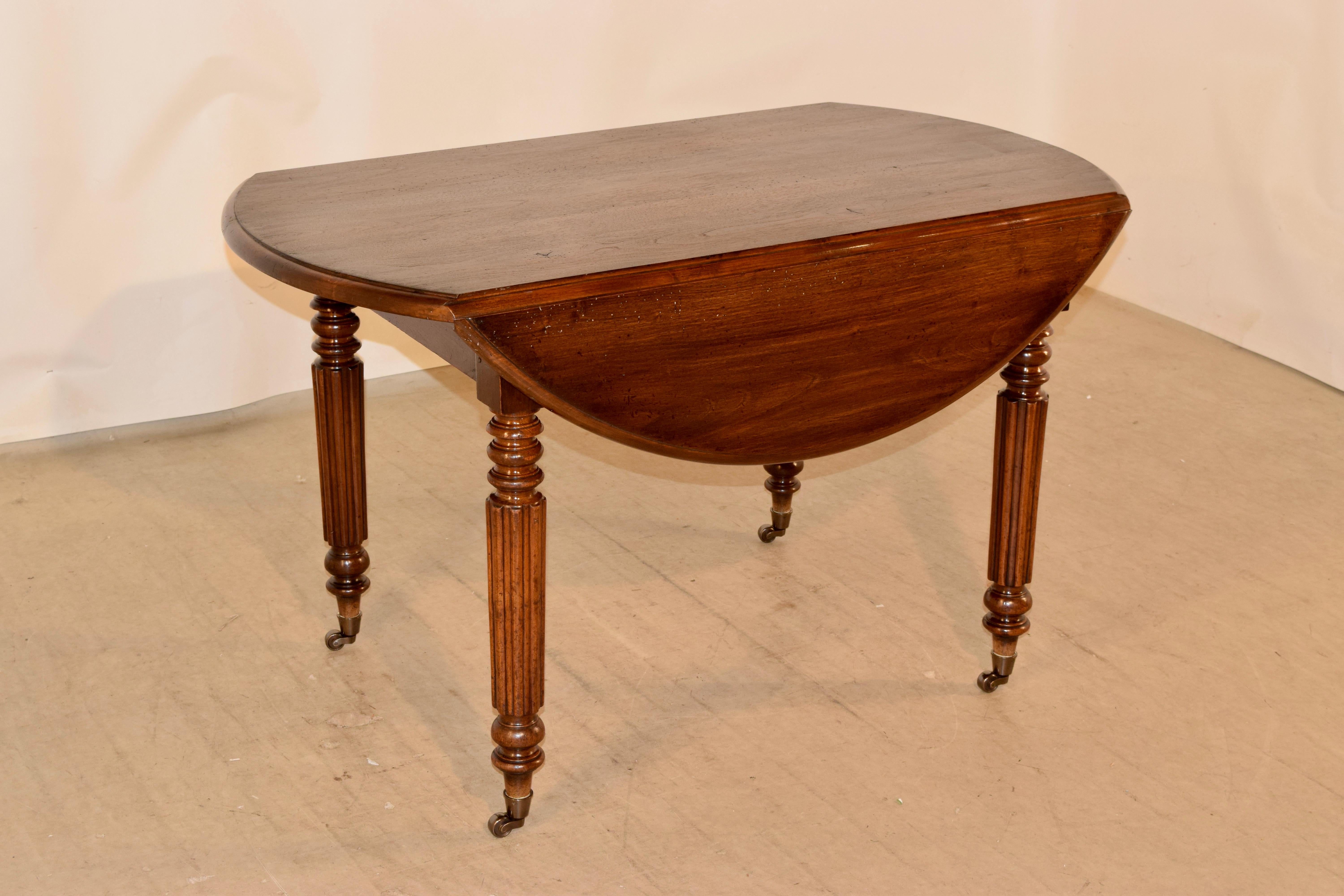 19th Century Louis Philippe Drop-Leaf Table 4
