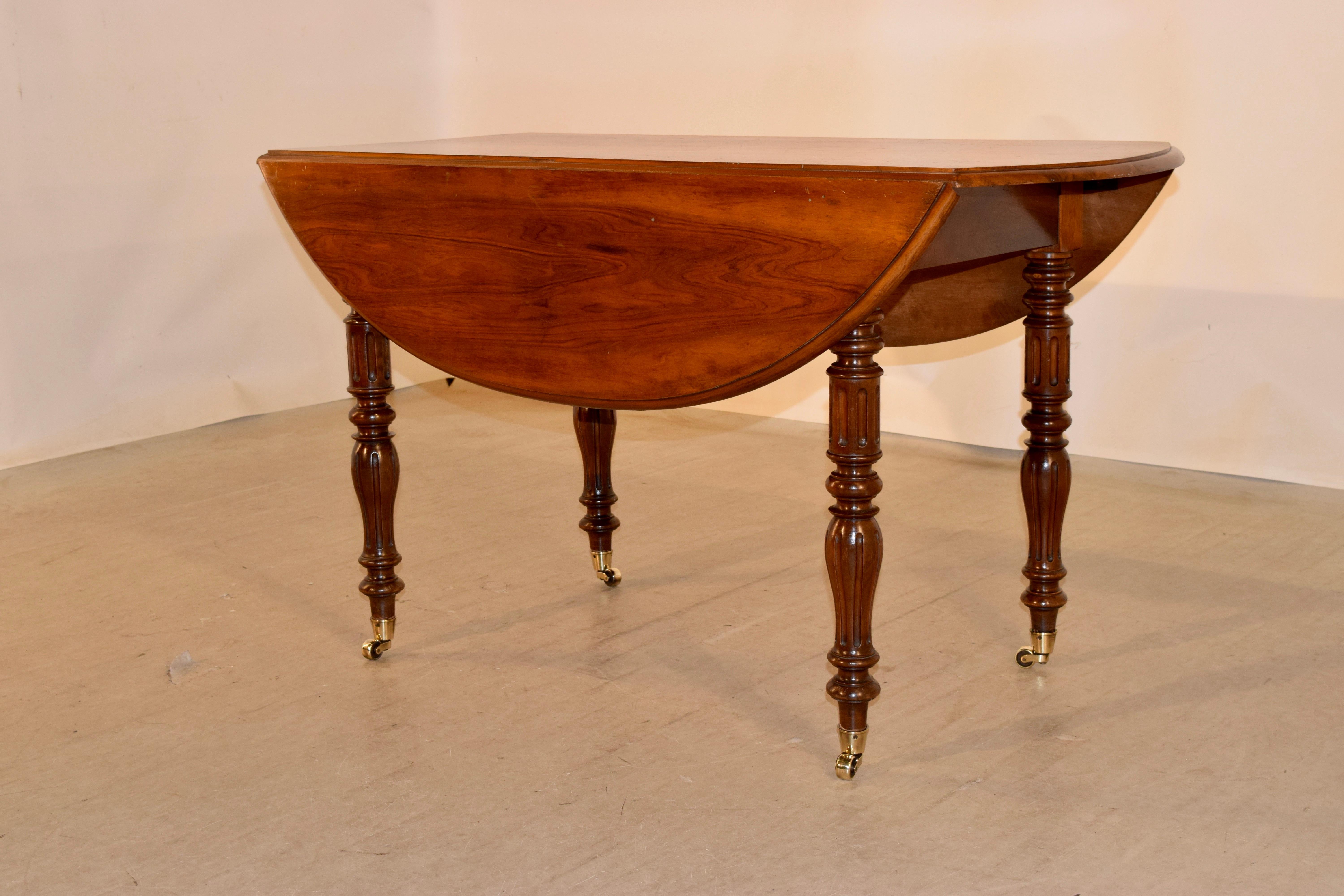 19th Century Louis Philippe Drop-Leaf Table In Good Condition In High Point, NC