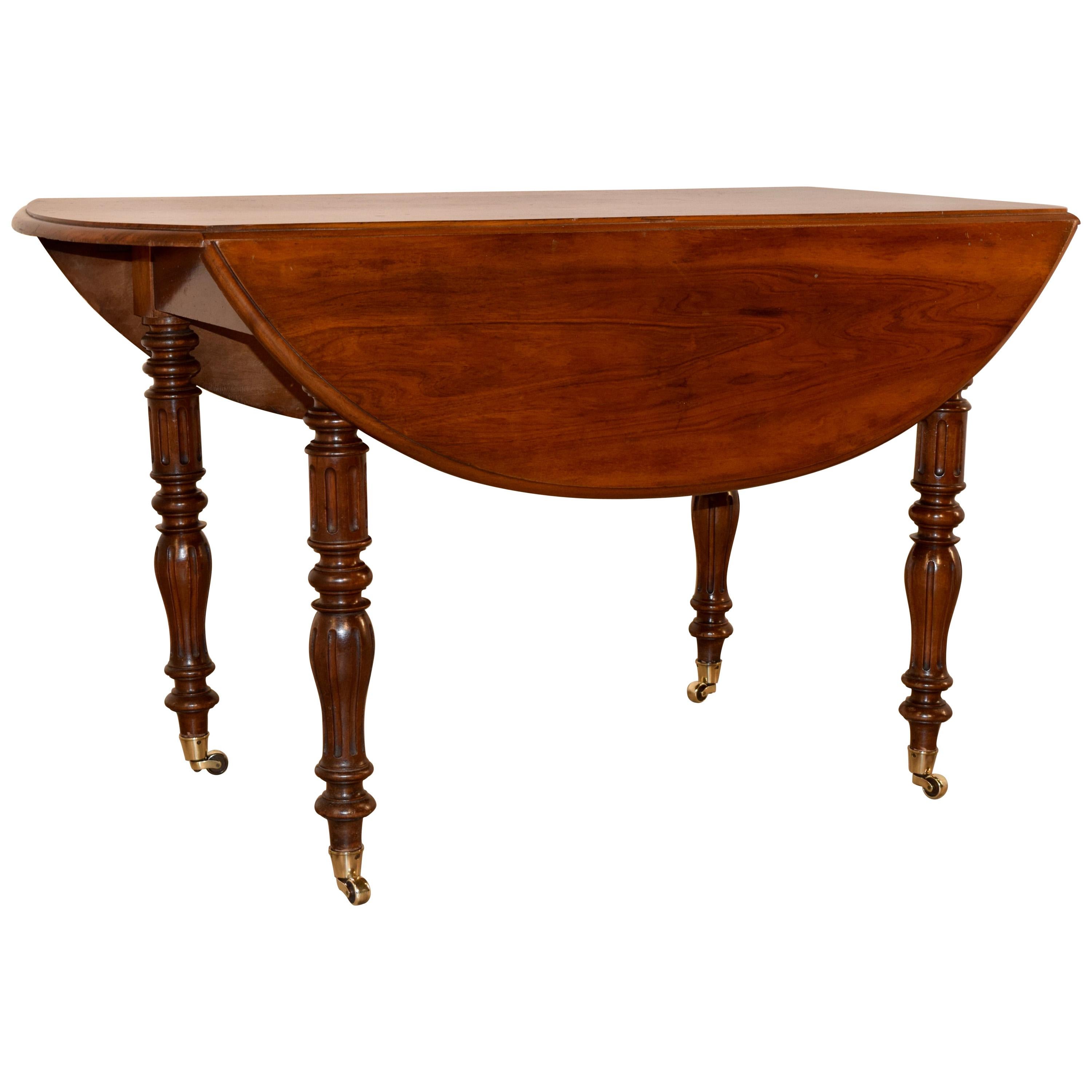 19th Century Louis Philippe Drop-Leaf Table