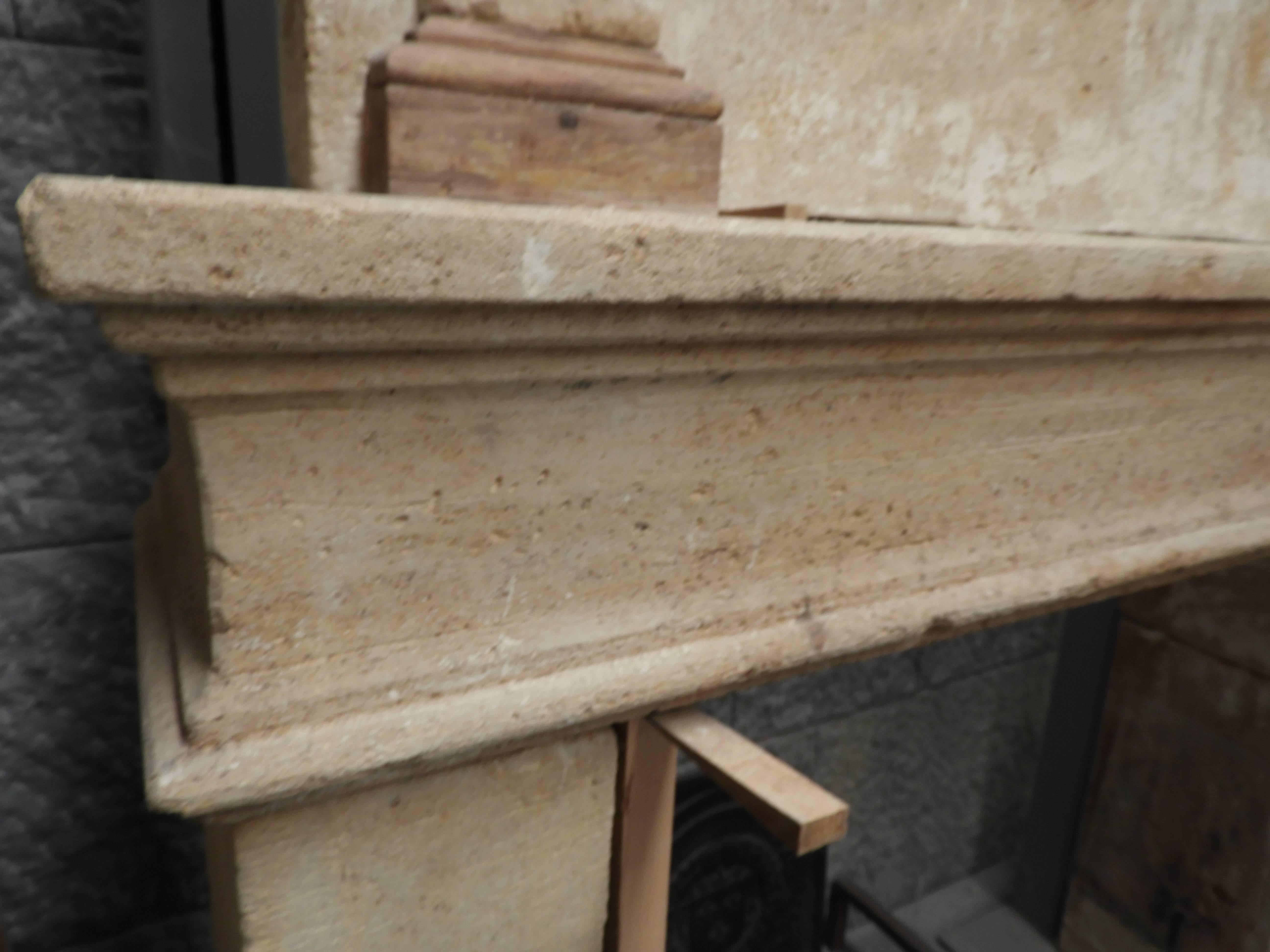 19th Century Louis Philippe Fireplace in French Limestone For Sale 1