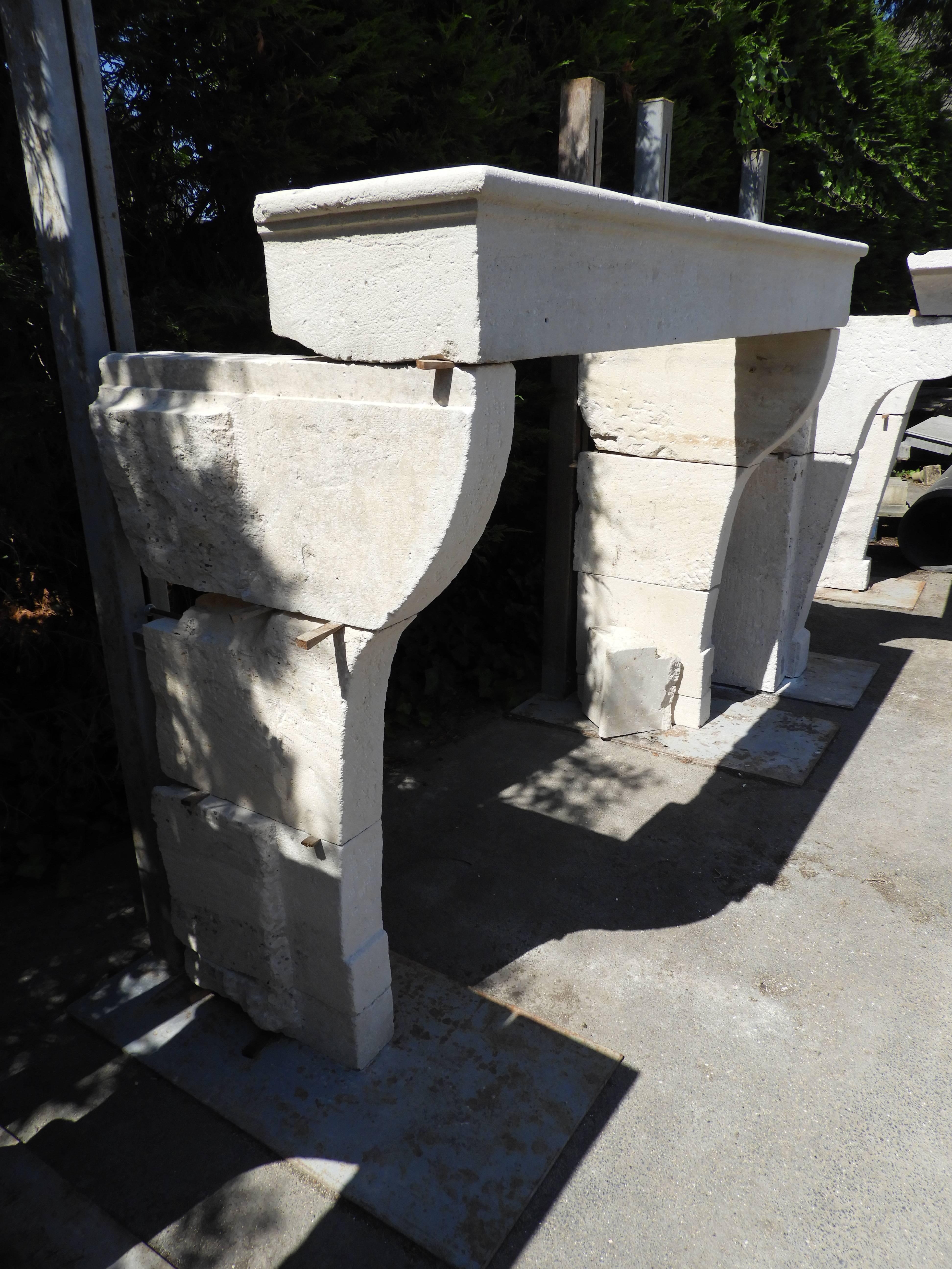 19th Century Louis Philippe Fireplace in Limestone For Sale 5