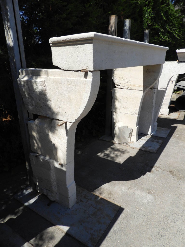 19th Century Louis Philippe Fireplace in Limestone For Sale at 1stDibs