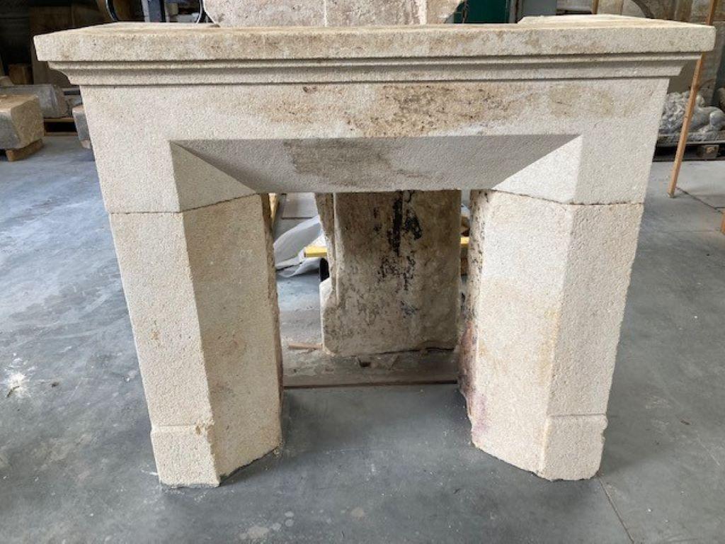 Limestone 19th Century Louis Philippe Fireplace Mantel For Sale