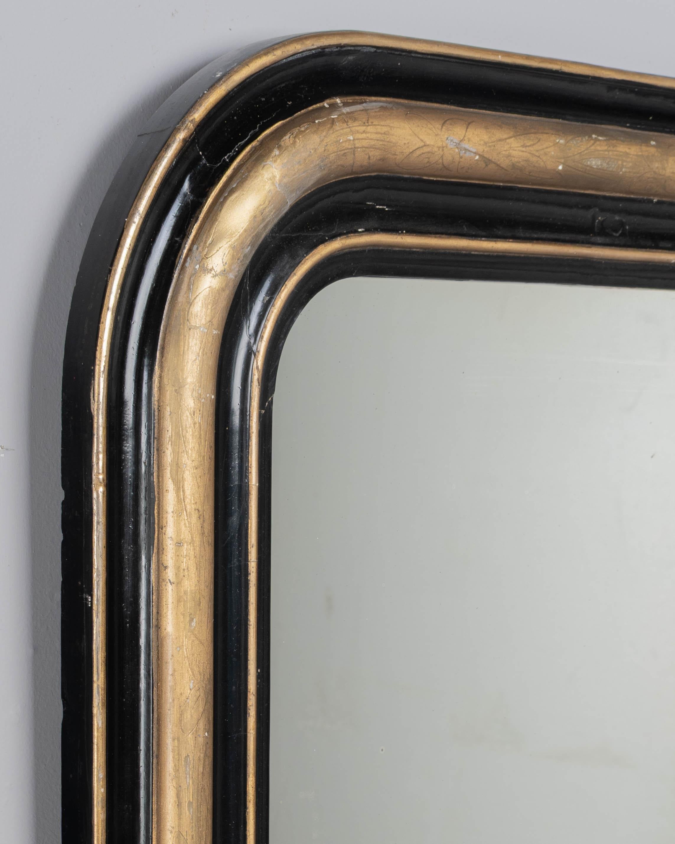 Espejo dorado francés Louis Philippe del siglo XIX 41