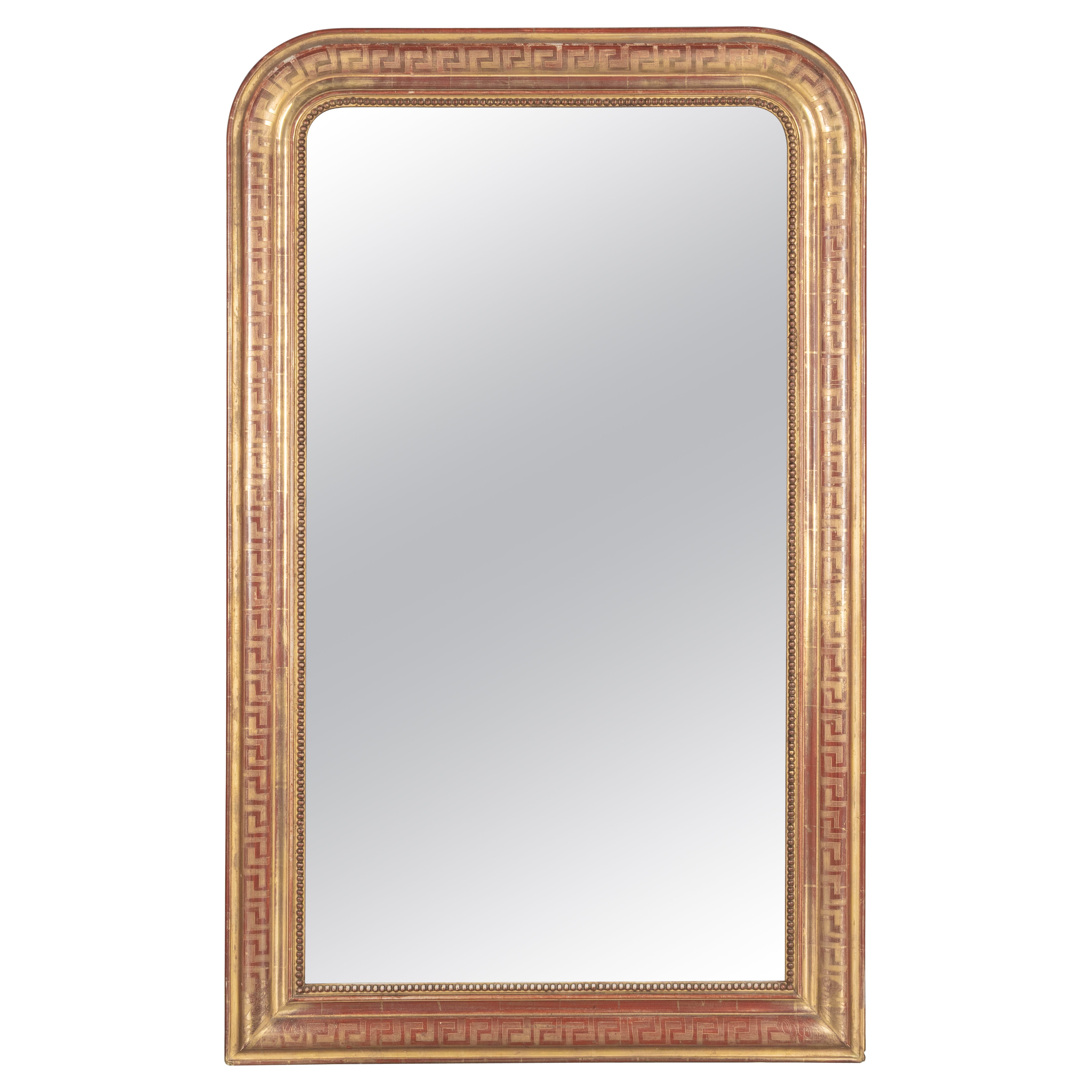 19th Century Louis Philippe French Gilded Mirror 56" x 35"