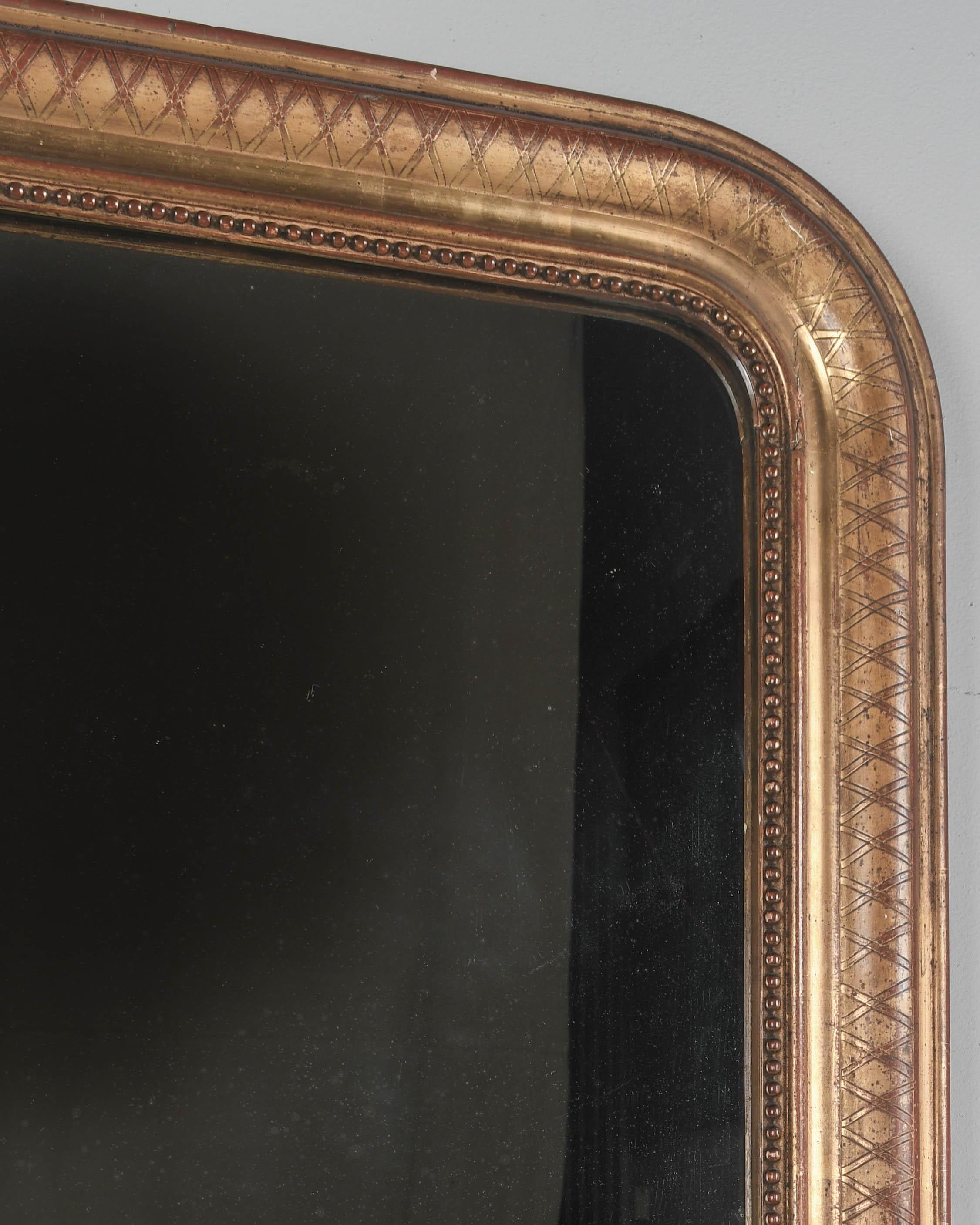 19th Century Louis Philippe French Gilded Mirror 38.75