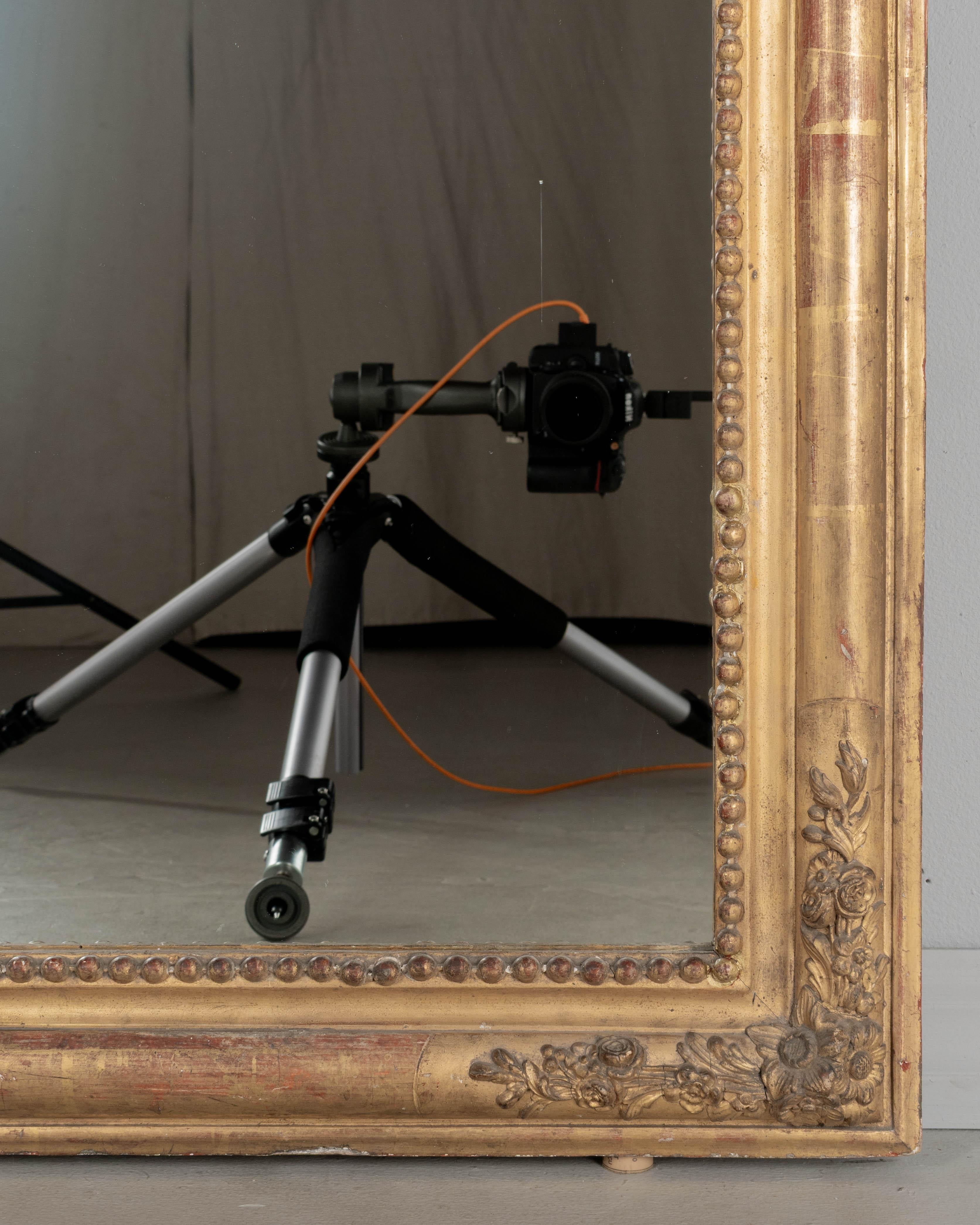 19th Century Louis Philippe French Gilded Mirror  53.5