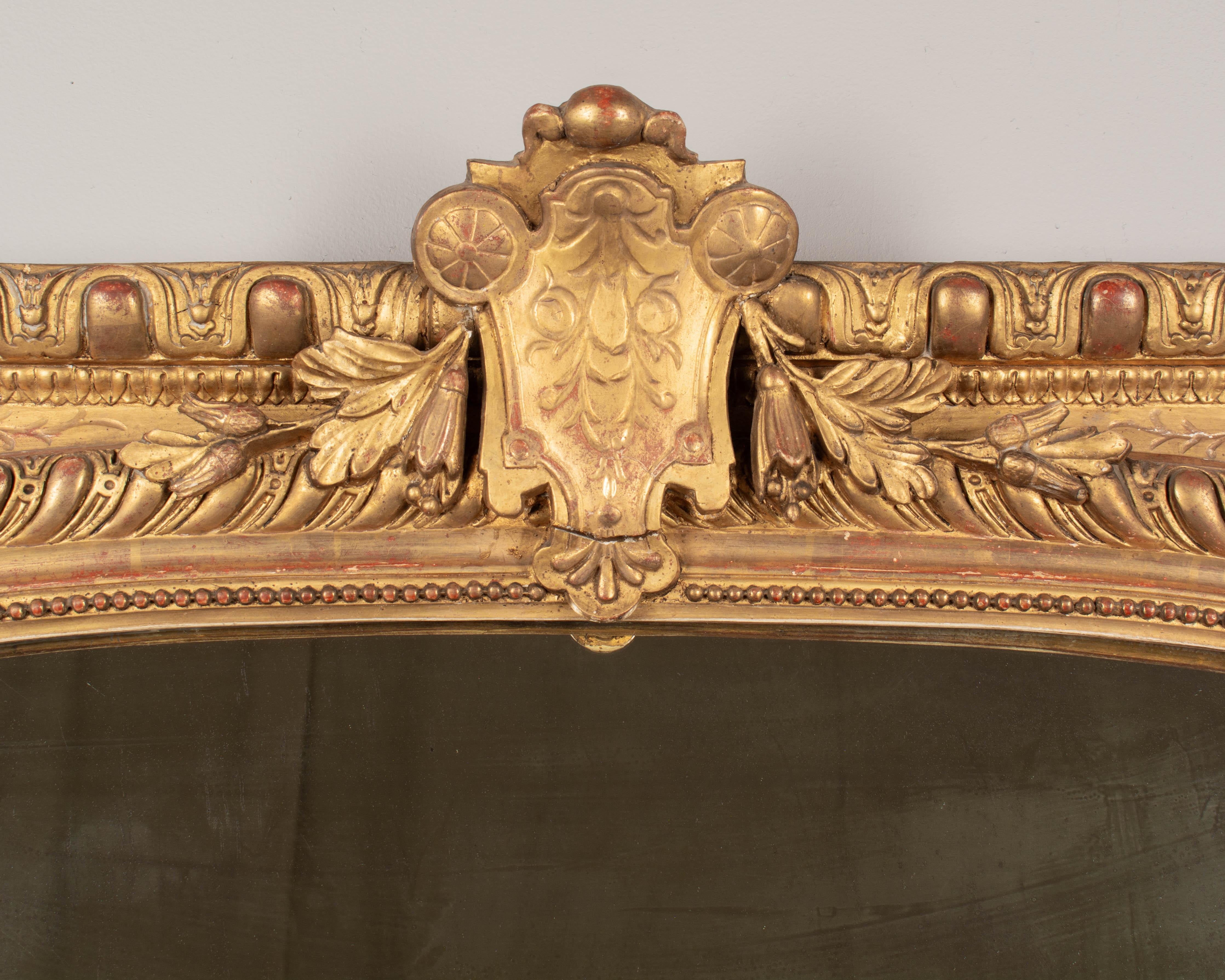19th Century Louis Philippe French Gilded Mirror In Good Condition For Sale In Winter Park, FL