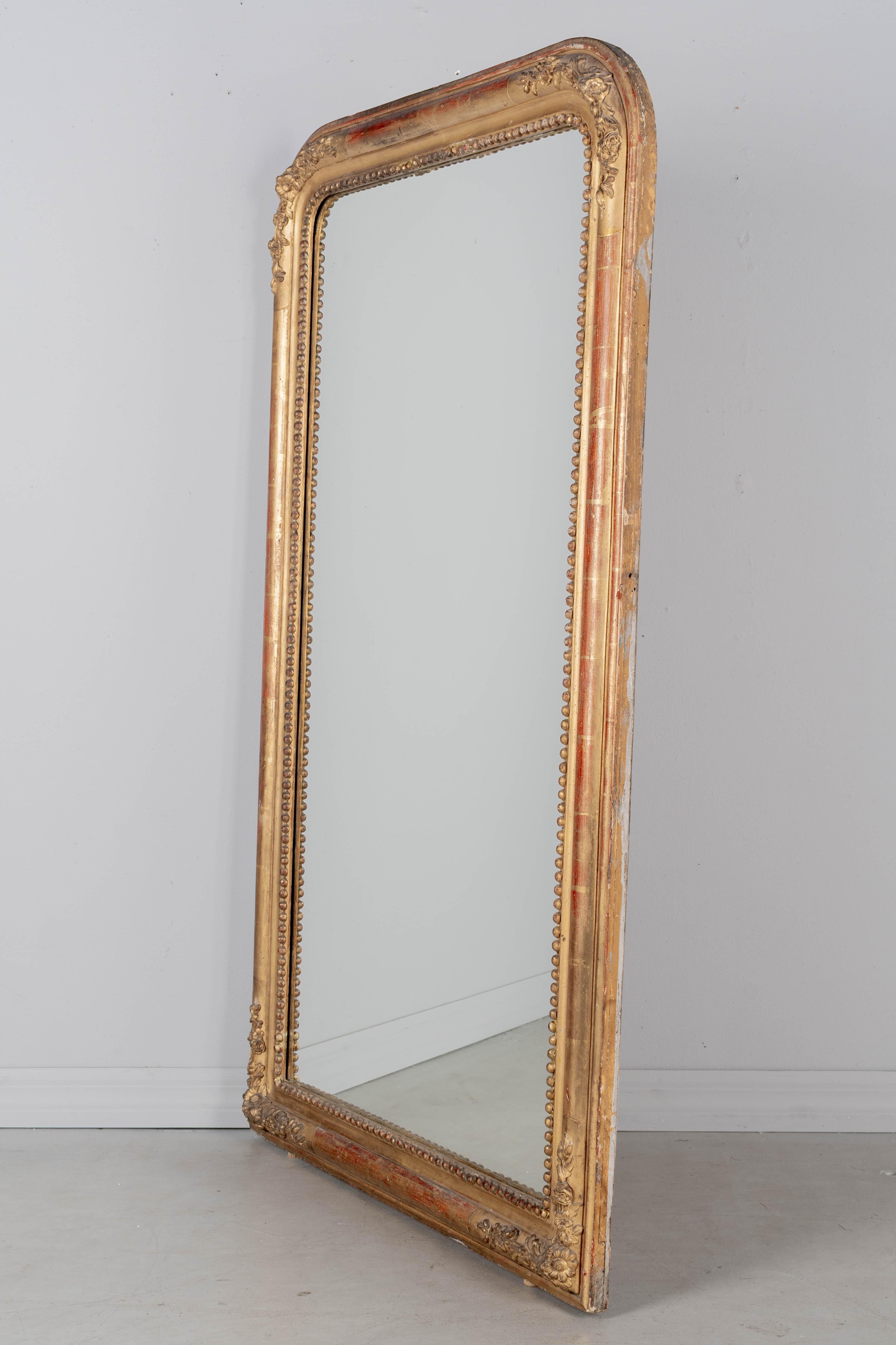 19th Century Louis Philippe French Gilded Mirror  53.5