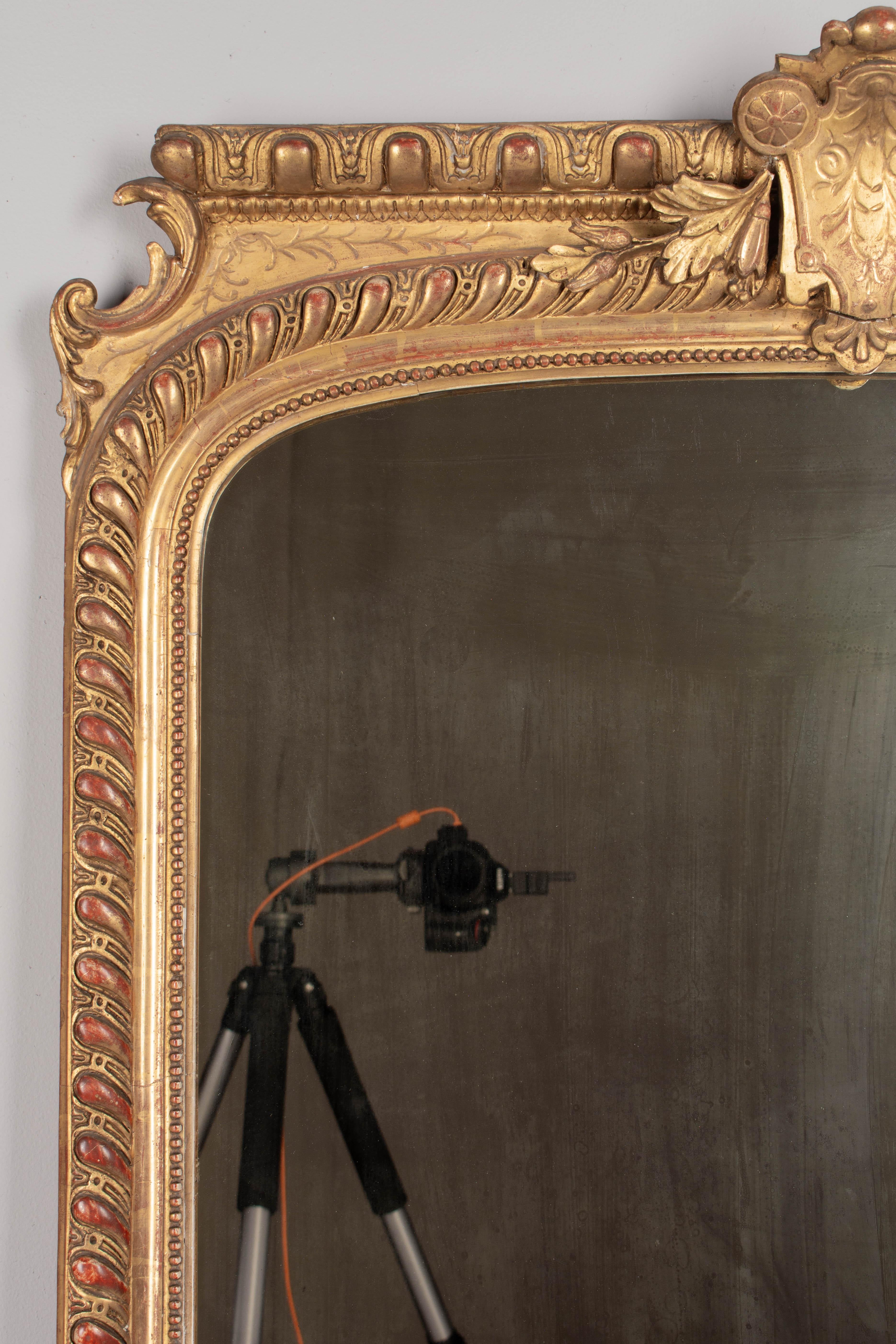 19th Century Louis Philippe French Gilded Mirror For Sale 1