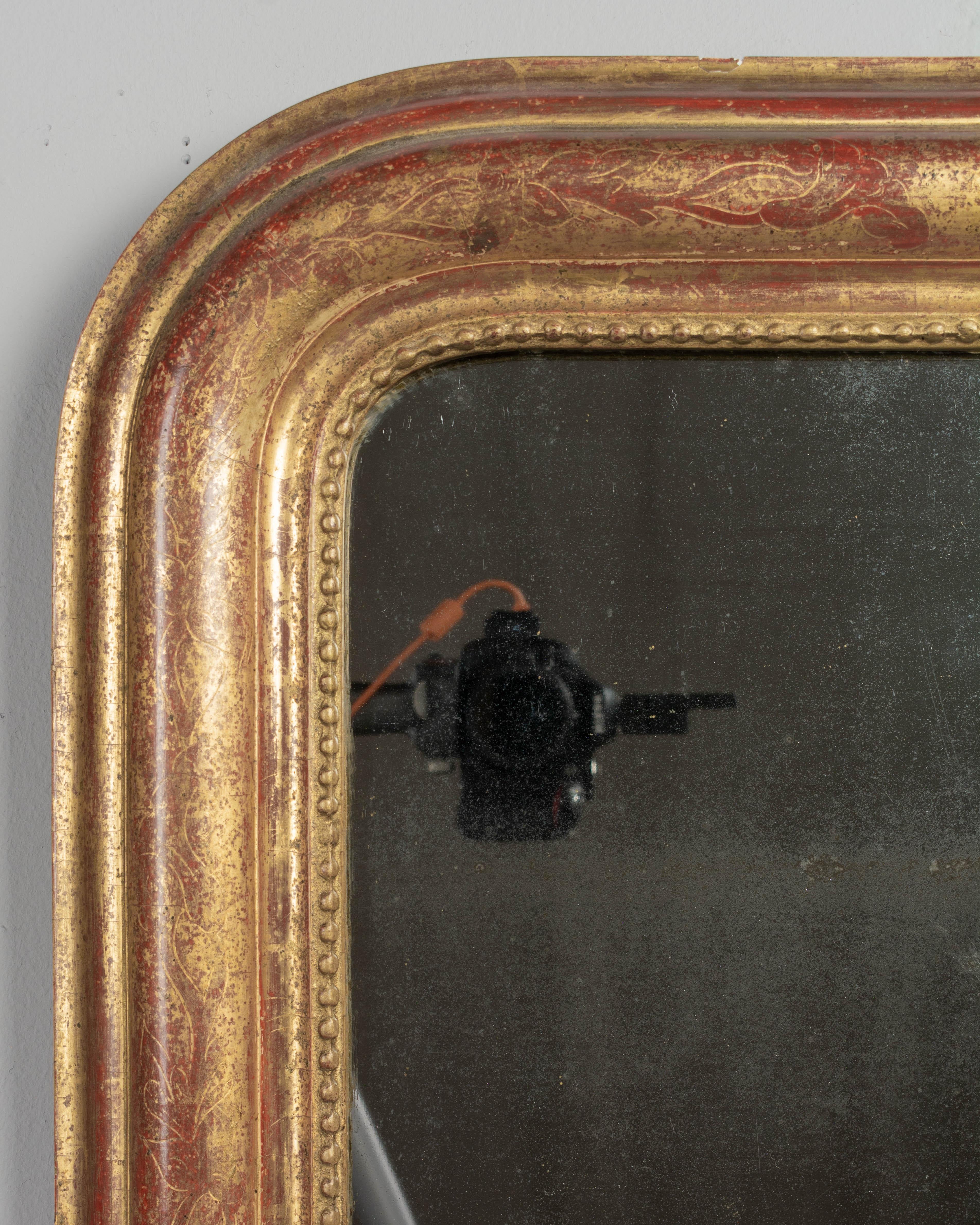 19th Century Louis Philippe French Gilded Mirror For Sale 1