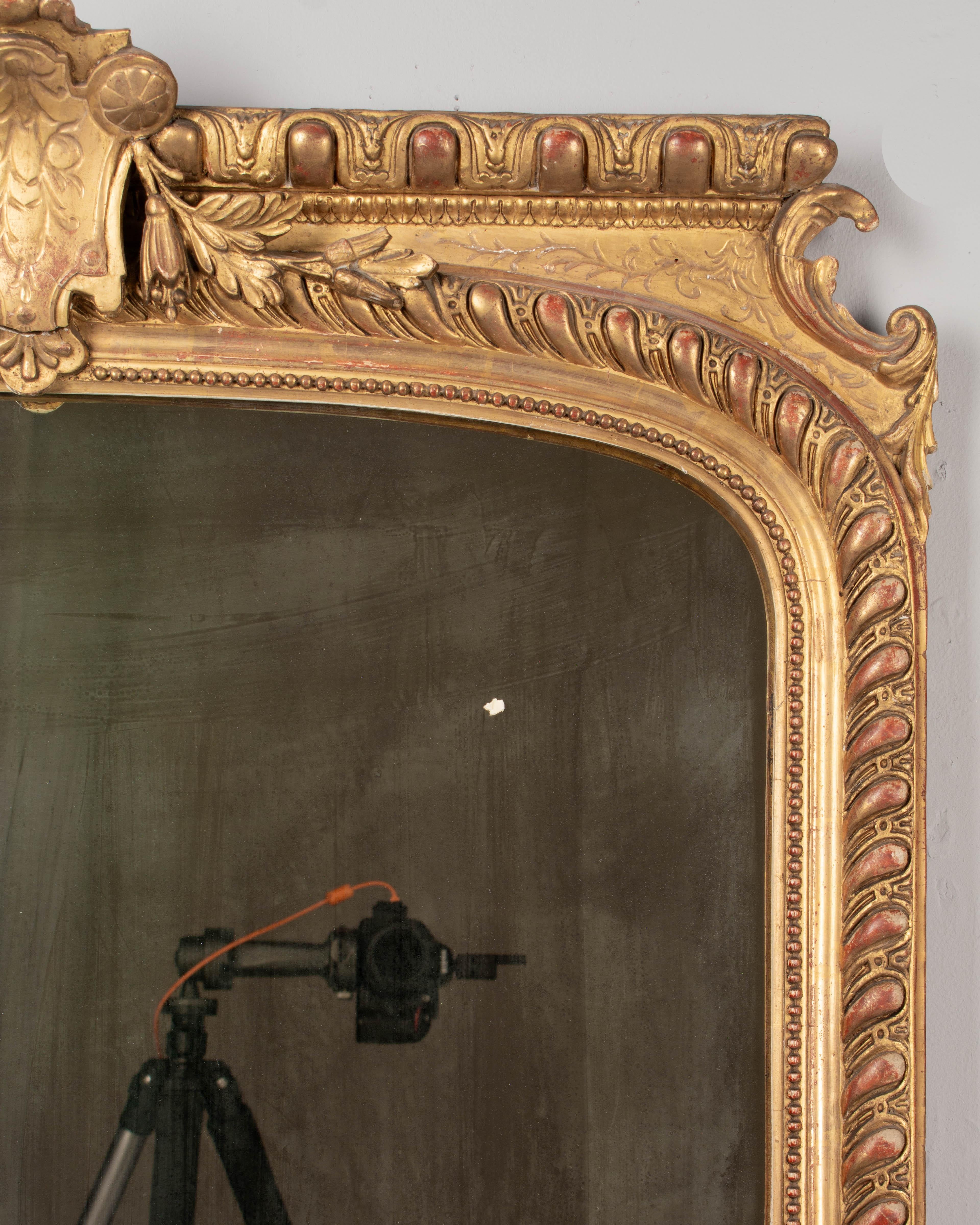 19th Century Louis Philippe French Gilded Mirror For Sale 2