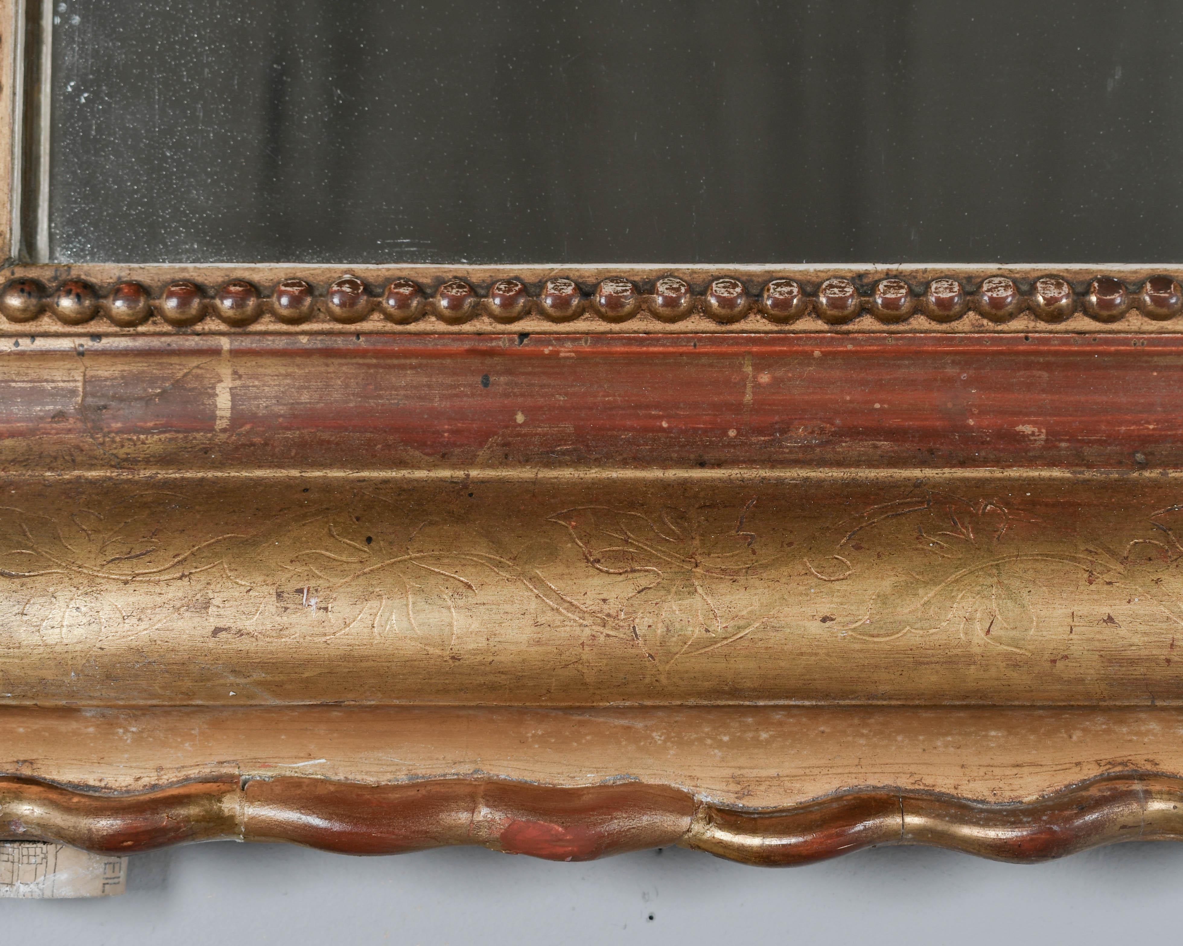 Specchio dorato francese Louis Philippe del XIX secolo in vendita 2