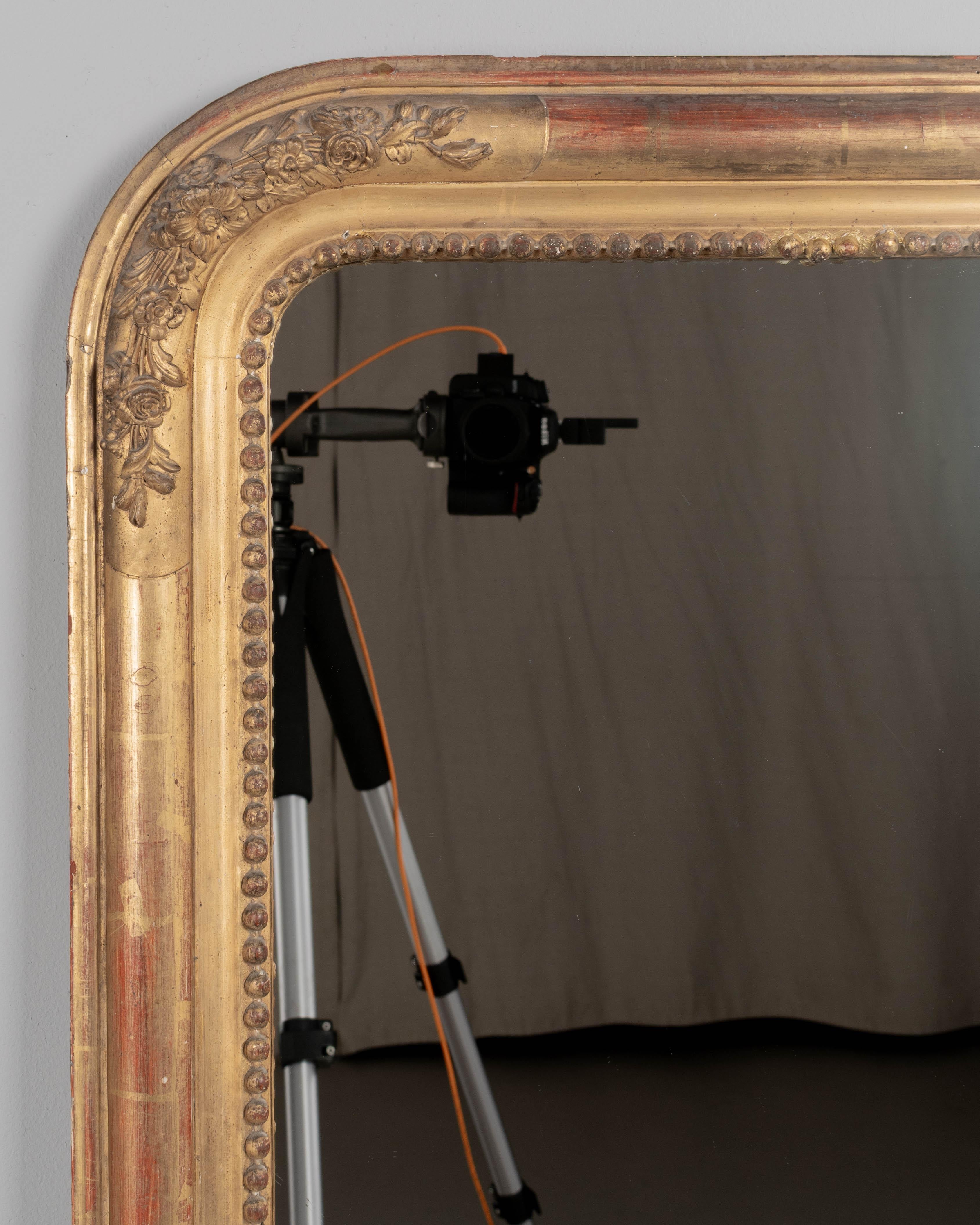 19th Century Louis Philippe French Gilded Mirror  53.5