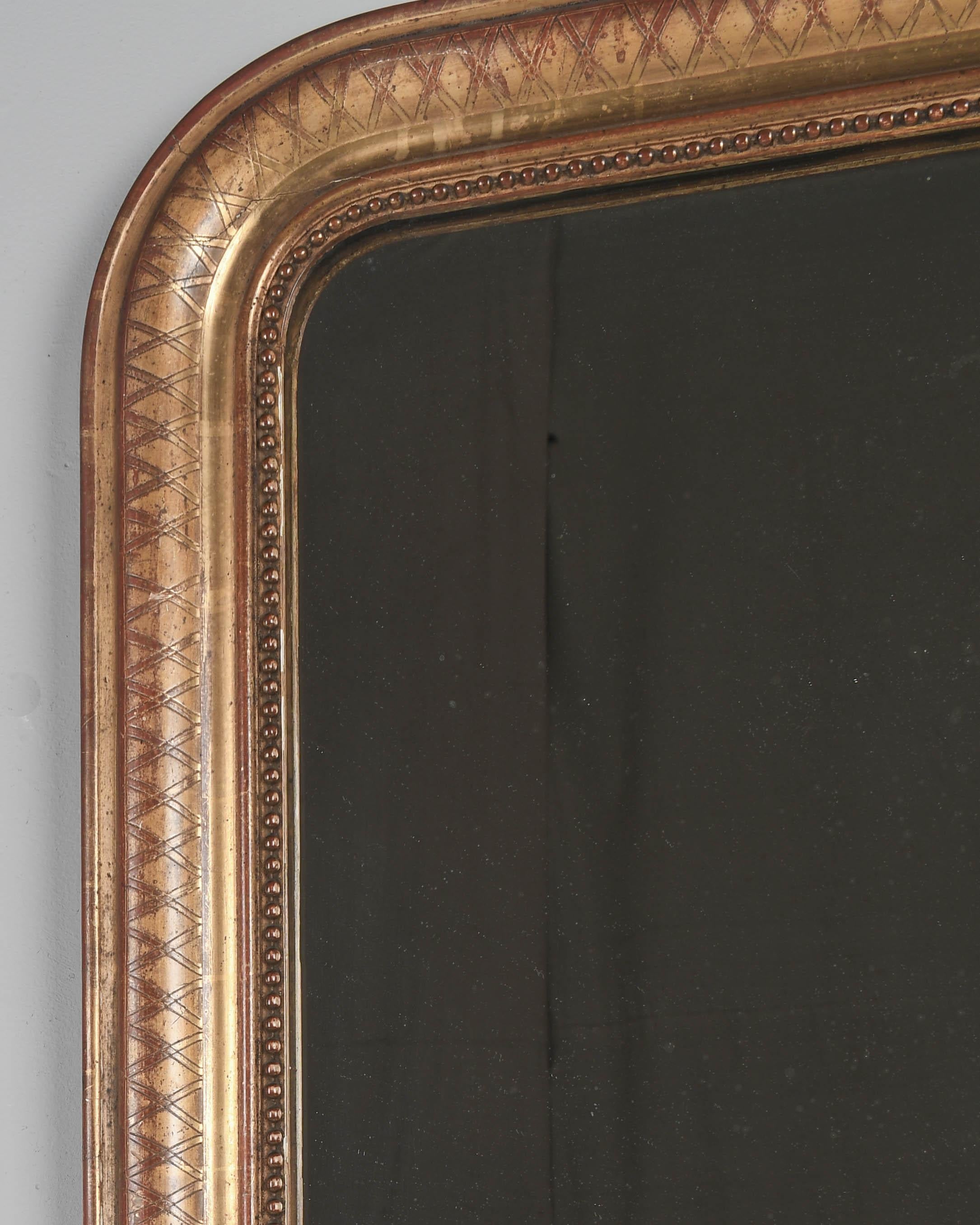 19th Century Louis Philippe French Gilded Mirror 38.75