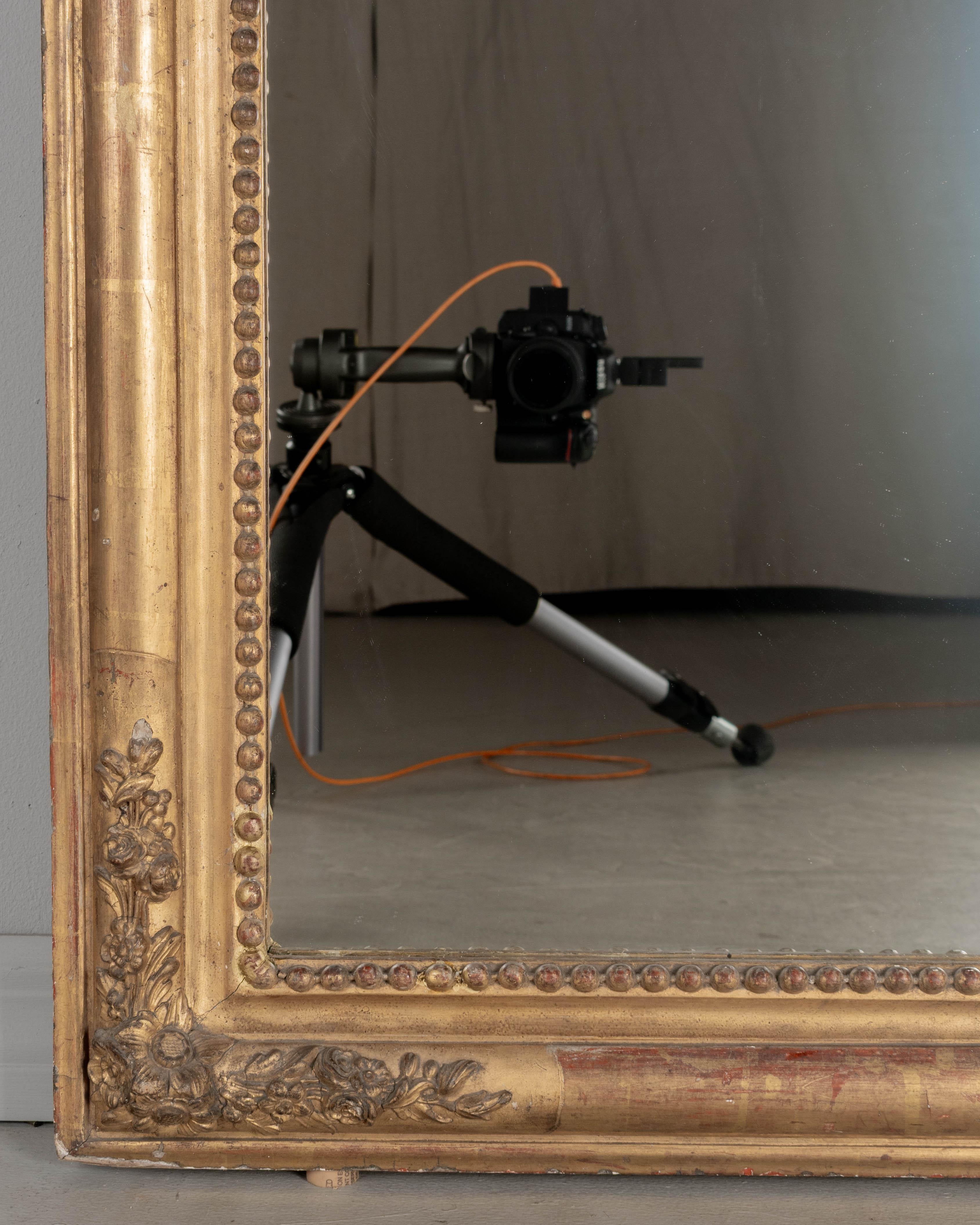19th Century Louis Philippe French Gilded Mirror  53.5