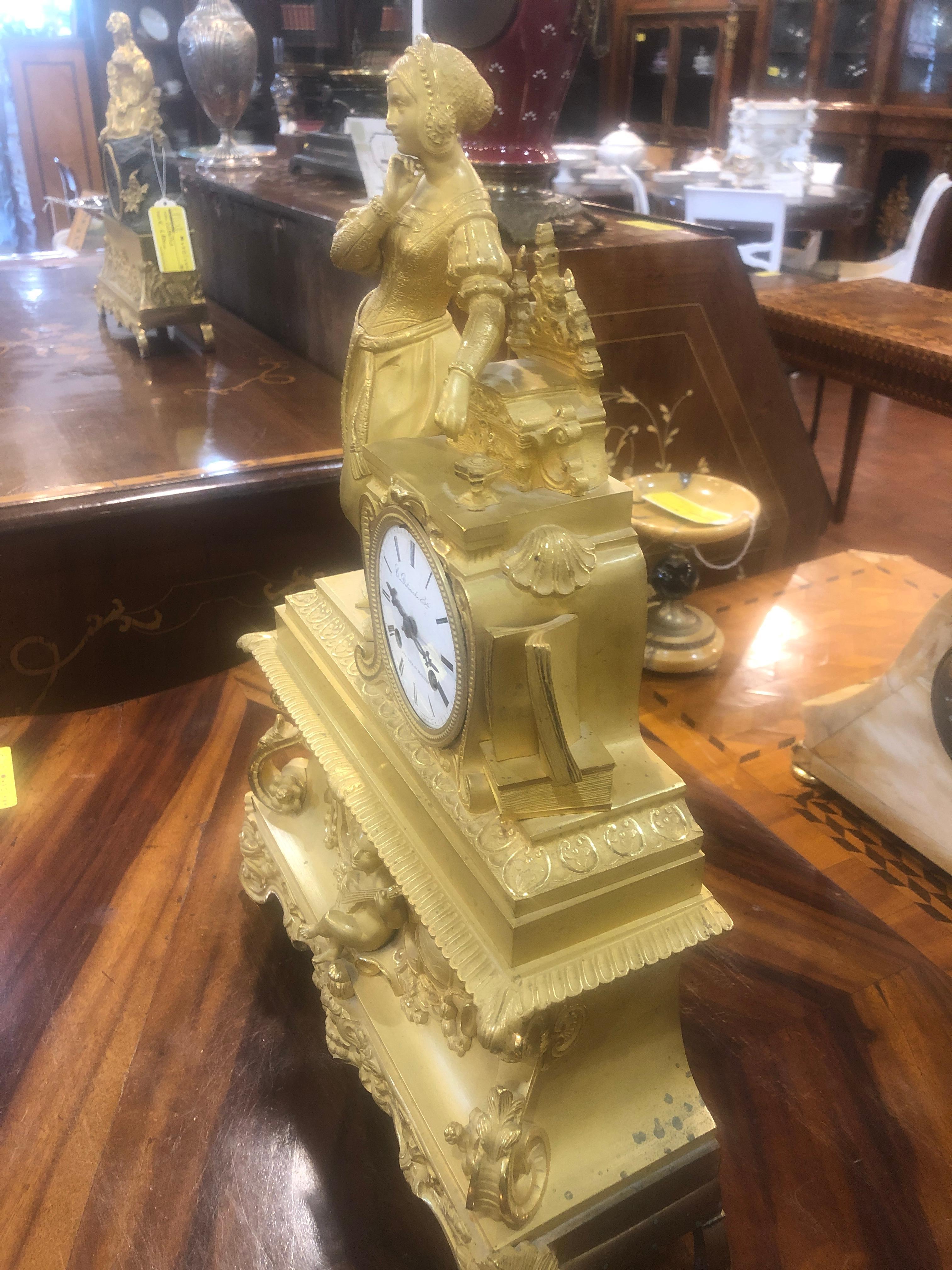 Mid-19th Century 19th Century Louis Philippe French Mantel Clock, 1830s For Sale