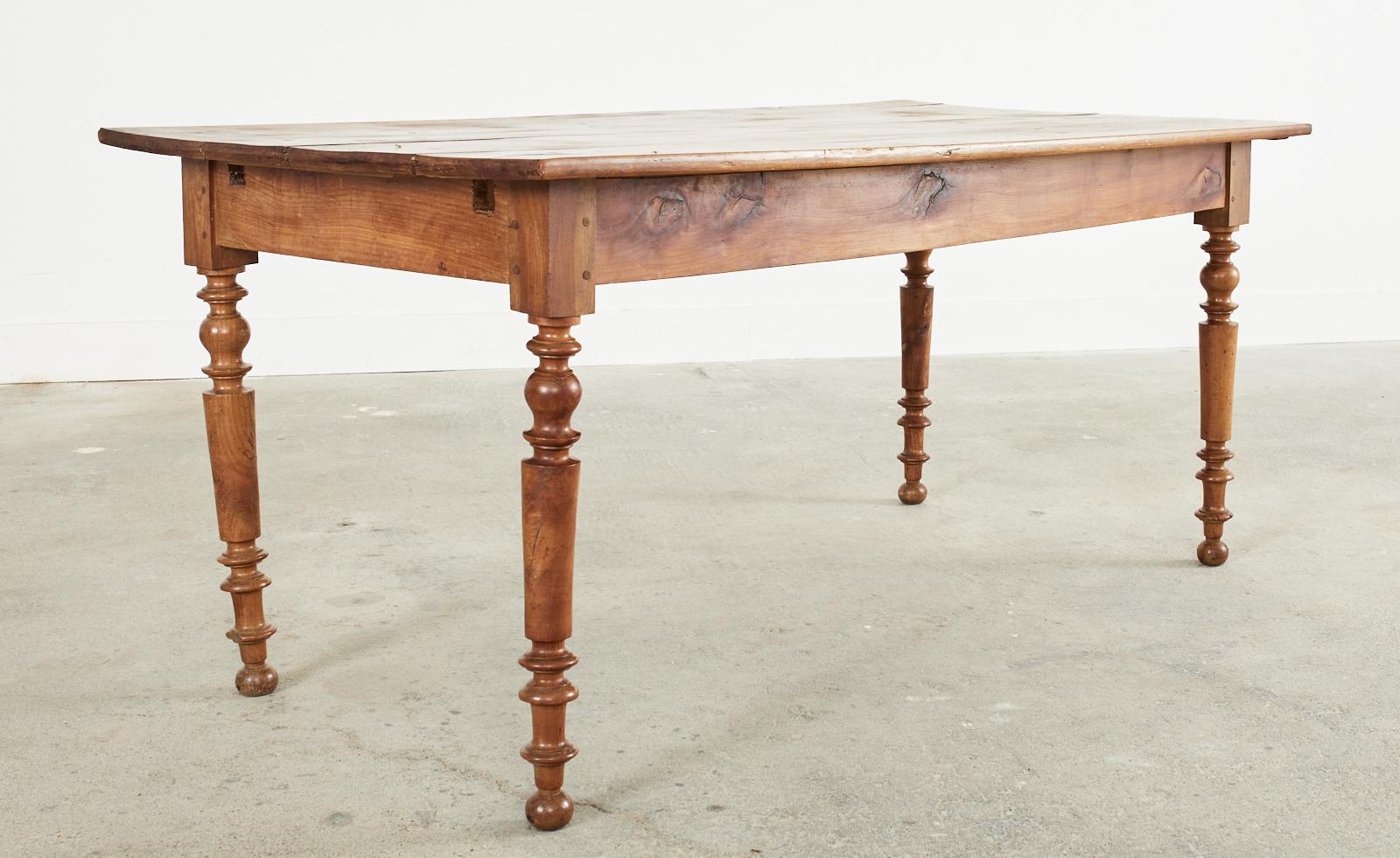 19th Century Louis Philippe Fruitwood Farmhouse Dining Table 8