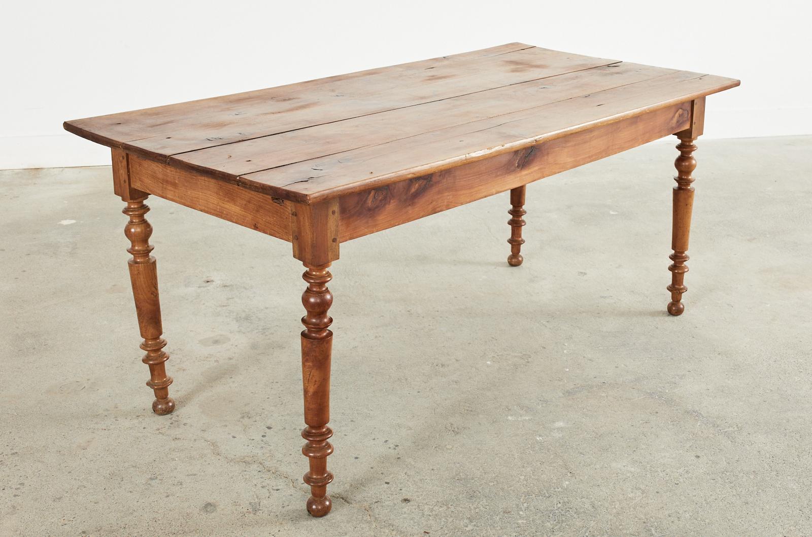 19th Century Louis Philippe Fruitwood Farmhouse Dining Table 12
