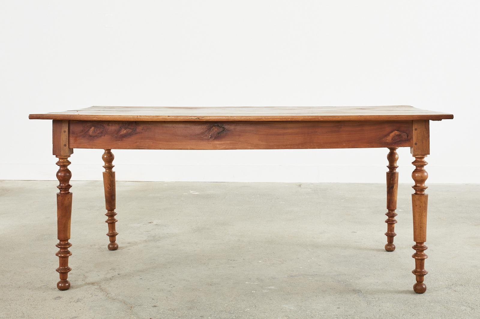 19th Century Louis Philippe Fruitwood Farmhouse Dining Table 15