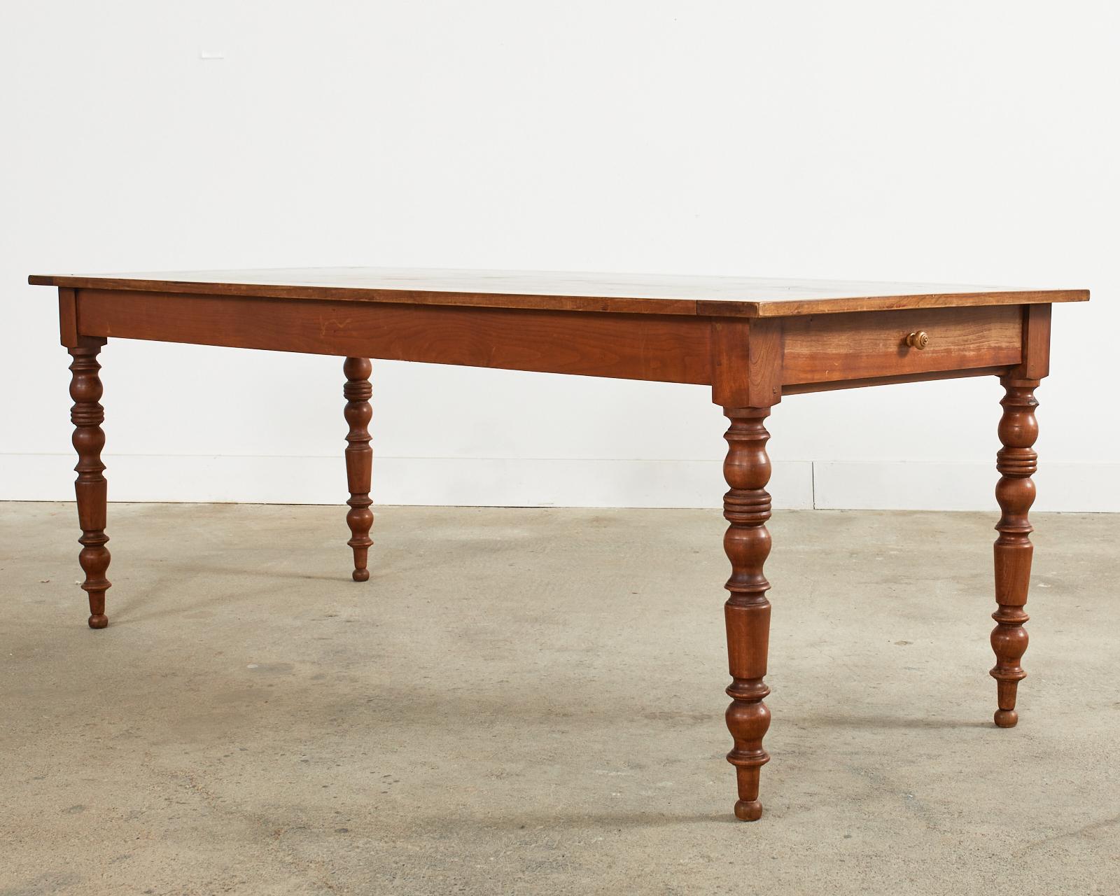 French 19th Century Louis Philippe Fruitwood Farmhouse Dining Table