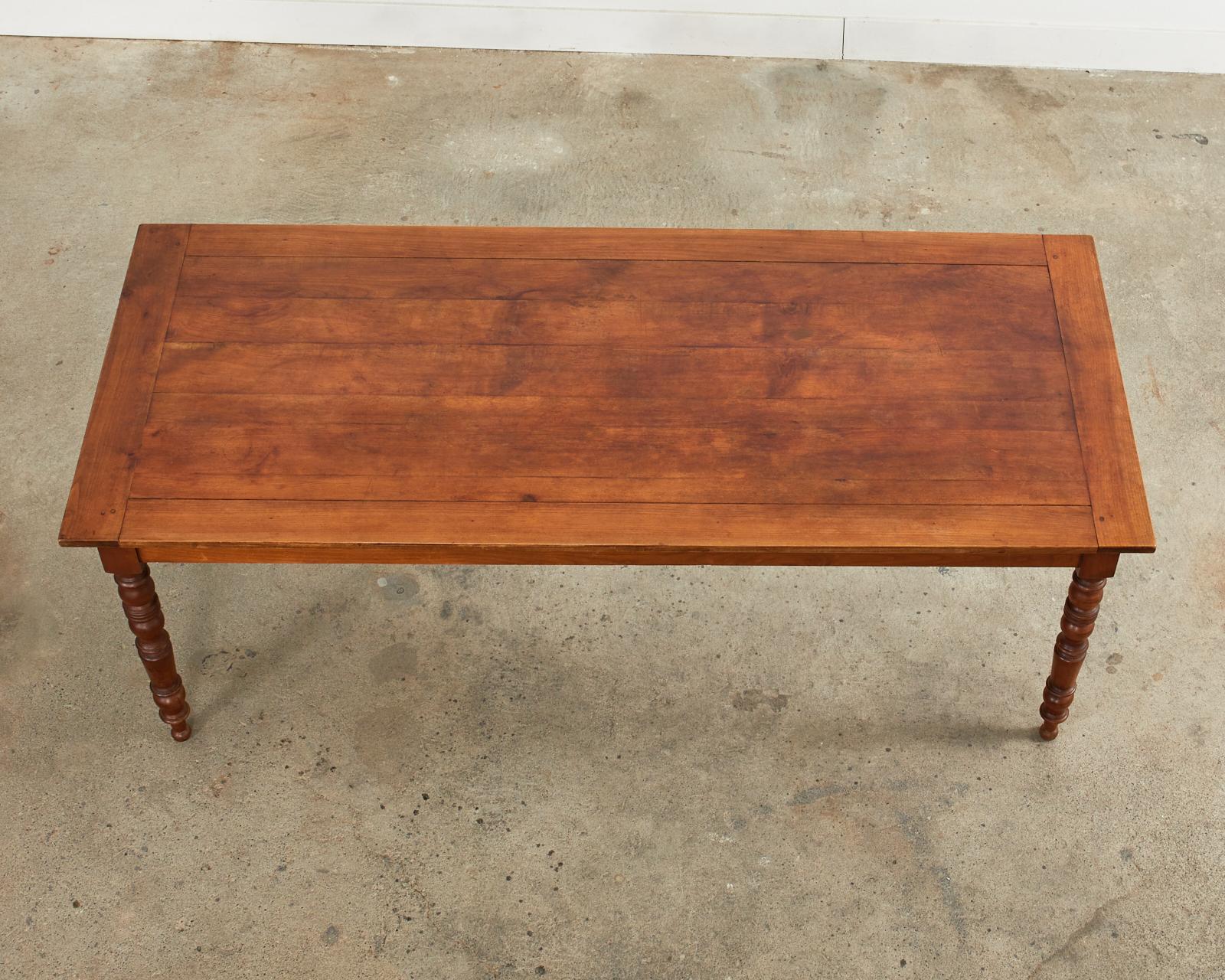 Hand-Crafted 19th Century Louis Philippe Fruitwood Farmhouse Dining Table
