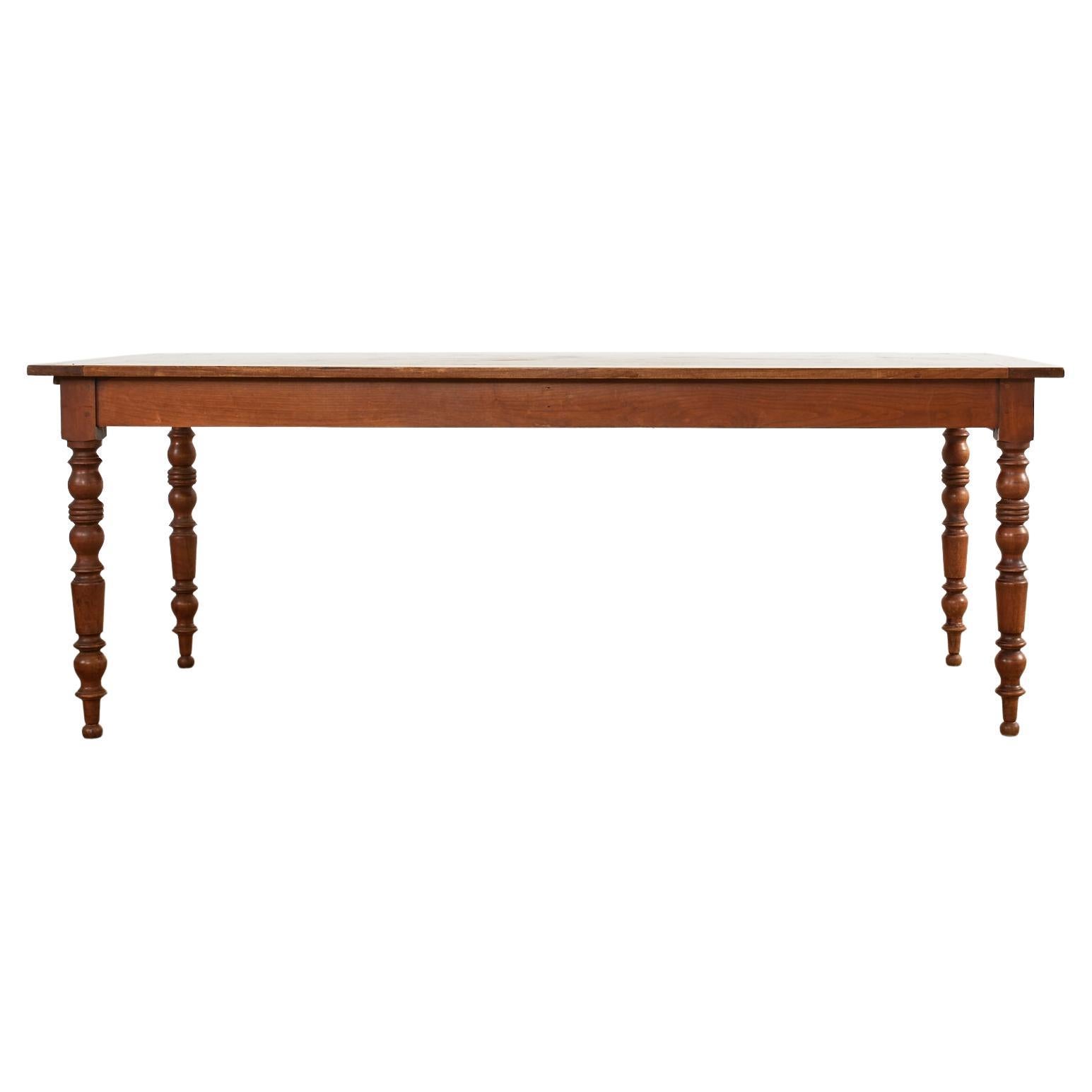 19th Century Louis Philippe Fruitwood Farmhouse Dining Table