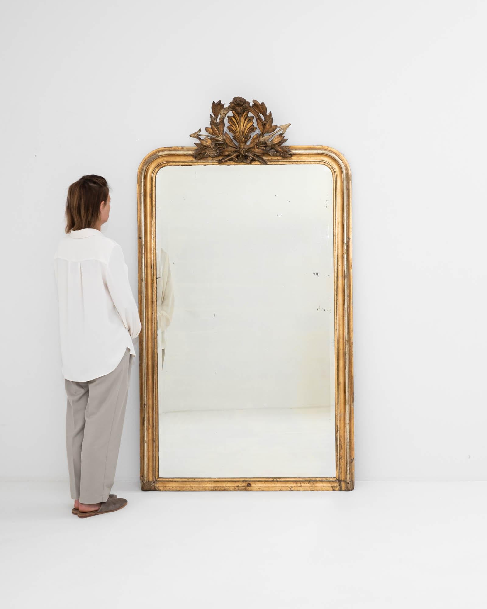 French Provincial 19th Century Louis Philippe Gilded Mirror