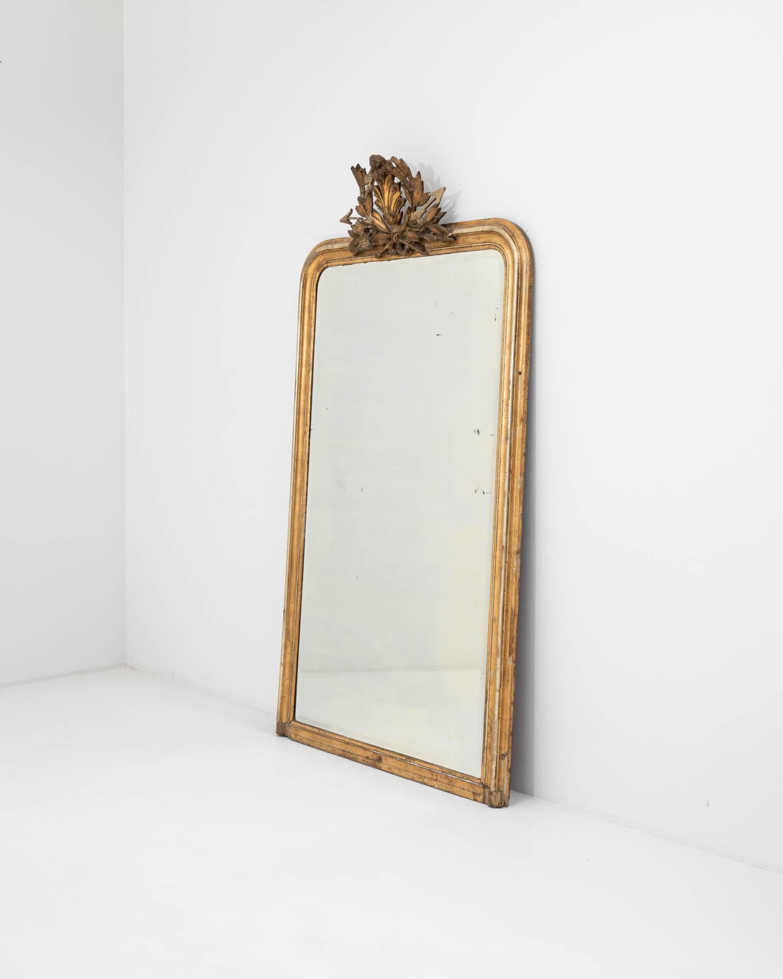 19th Century Louis Philippe Gilded Mirror In Good Condition In High Point, NC